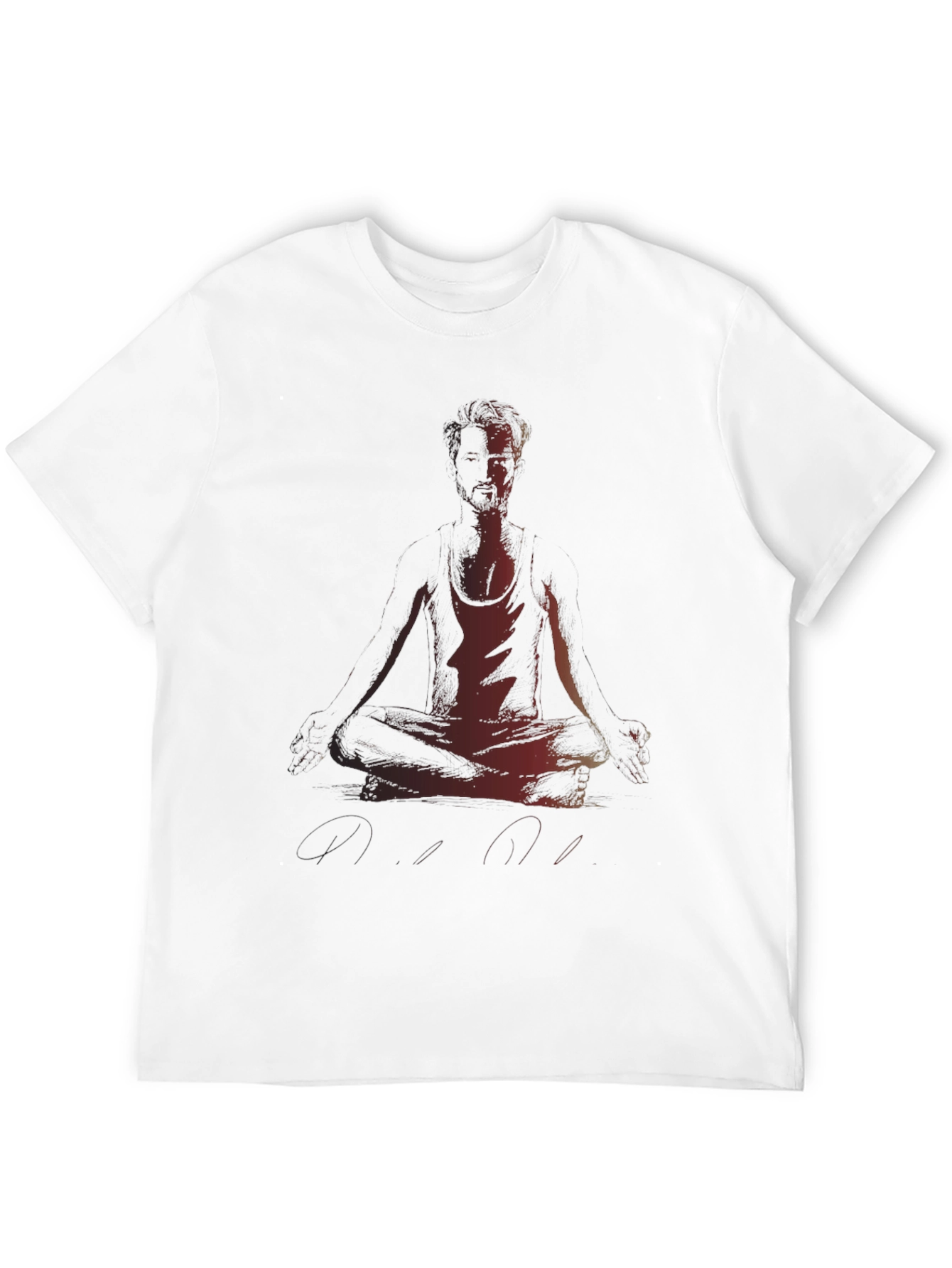 Meditating Man Graphic Black T-Shirt