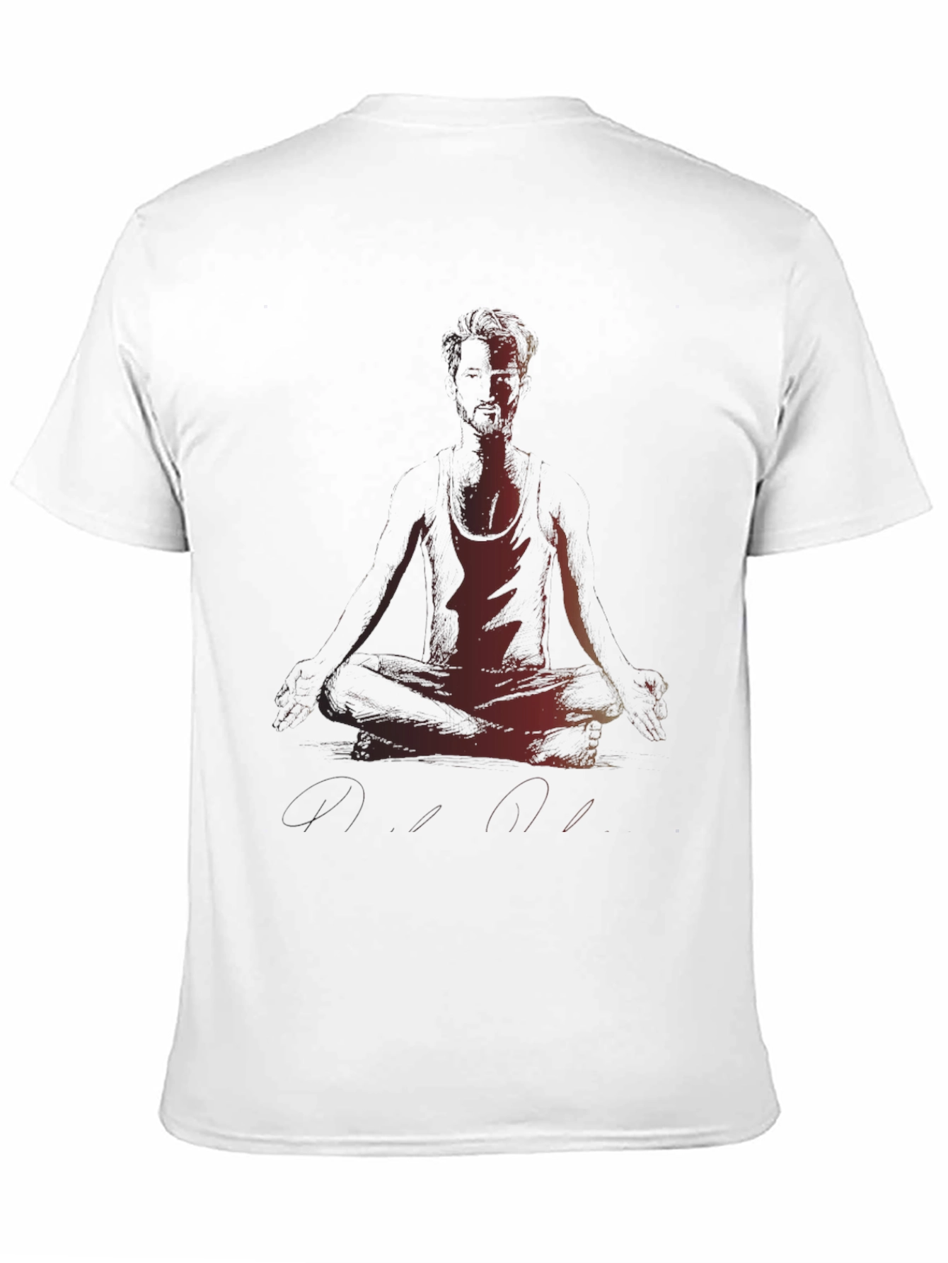 Meditating Man Graphic Black T-Shirt