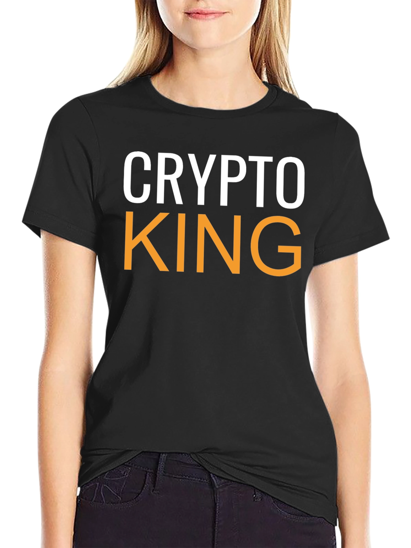 Crypto King Black T-Shirt - Stylish Bitcoin Apparel