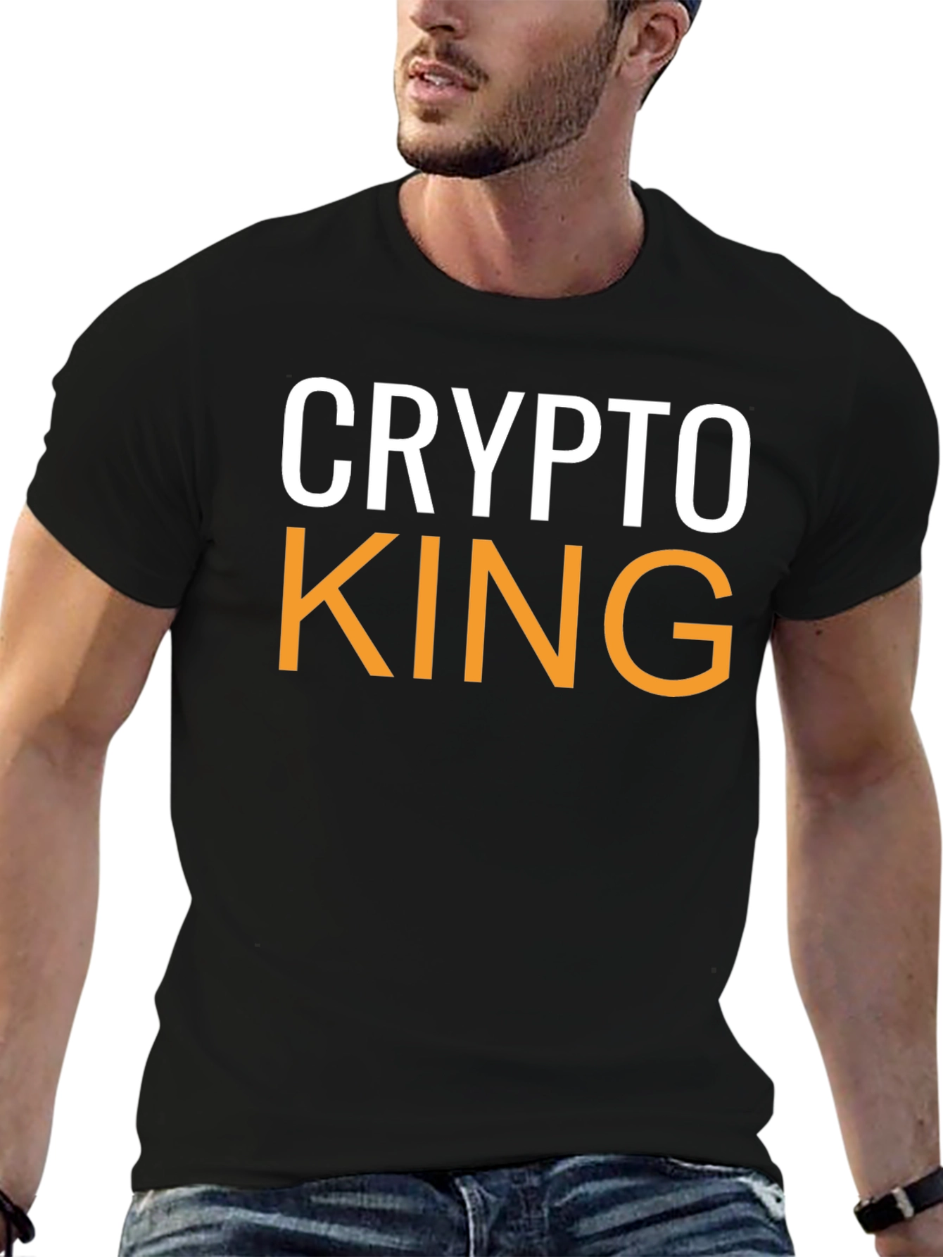 Crypto King Black T-Shirt - Stylish Bitcoin Apparel
