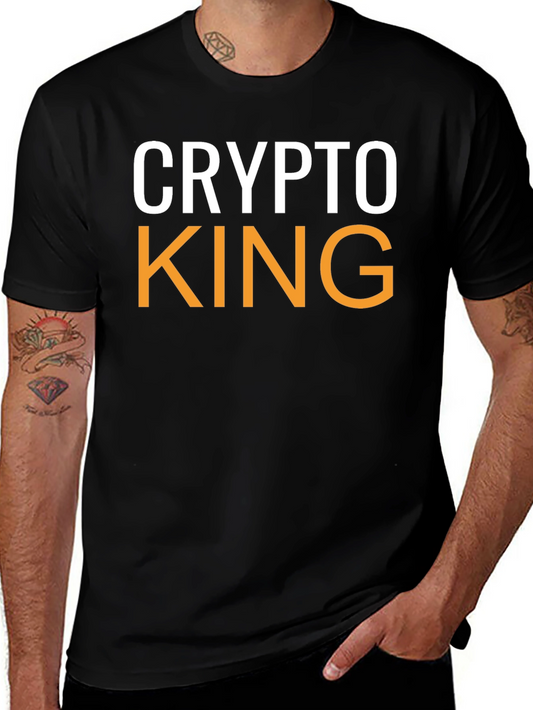 Crypto King Black T-Shirt - Stylish Bitcoin Apparel