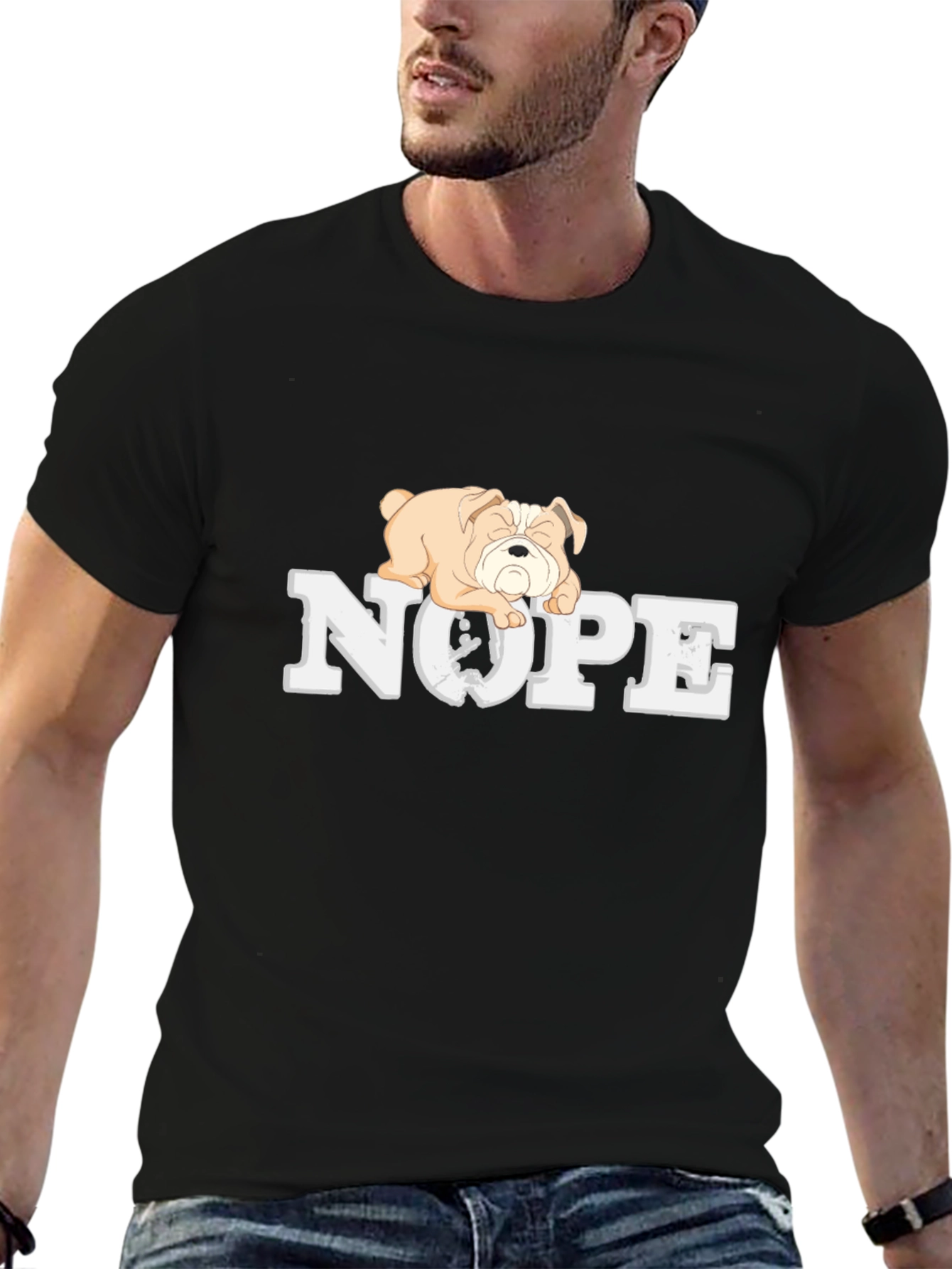 Nope Bulldog Graphic Tee