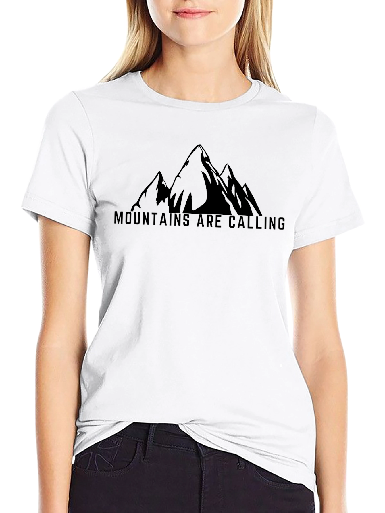 Mountains are Calling Black T-Shirt