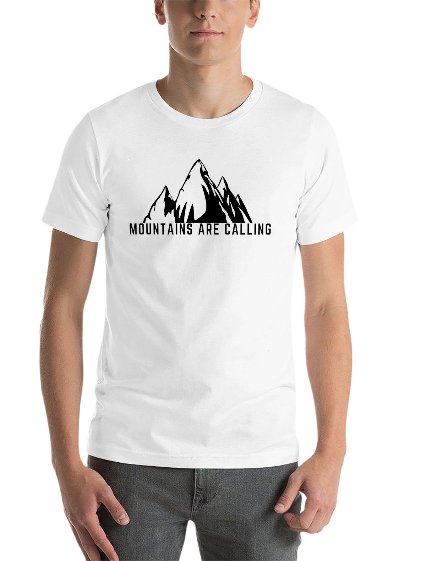 Mountains are Calling Black T-Shirt