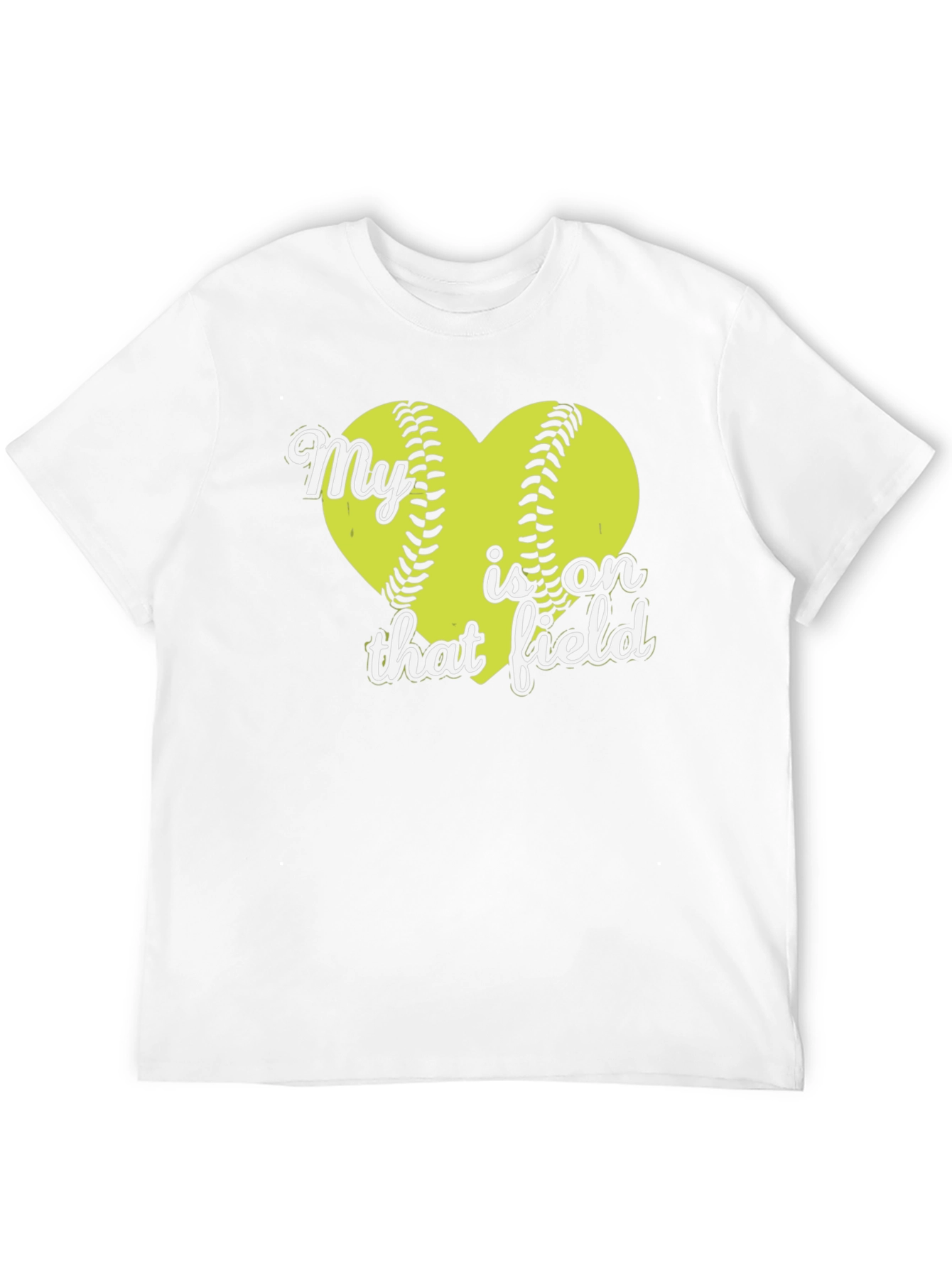 My Heart is on That Field Softball T-Shirt