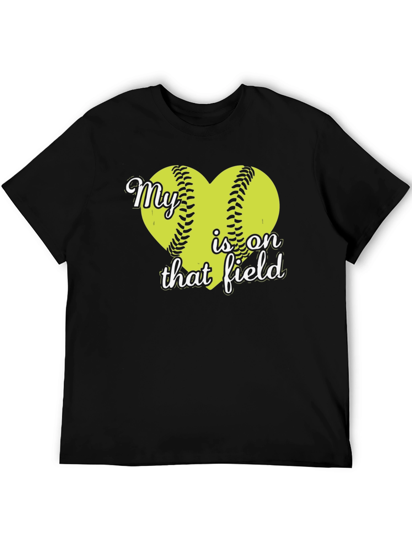 My Heart is on That Field Softball T-Shirt