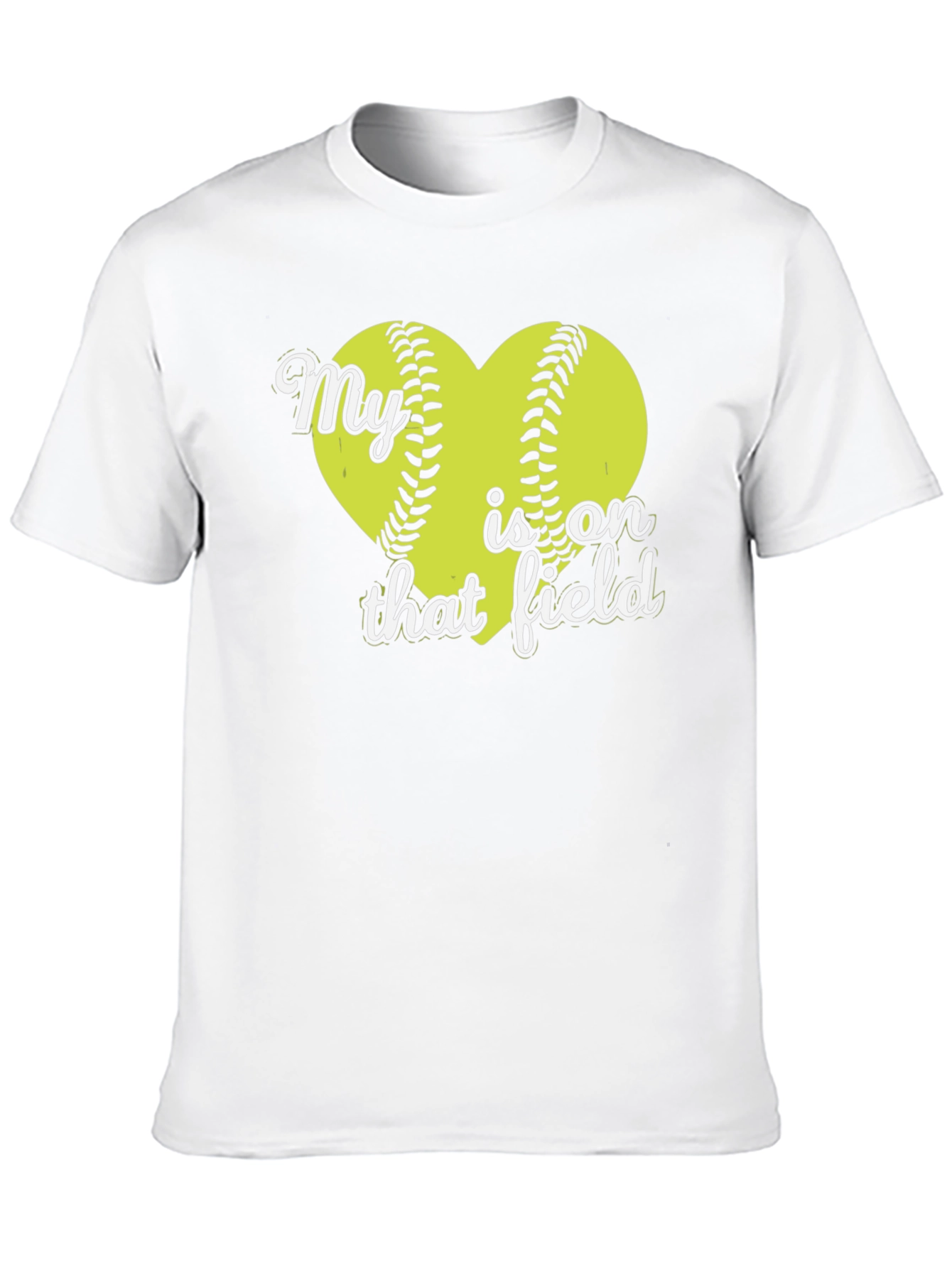 My Heart is on That Field Softball T-Shirt