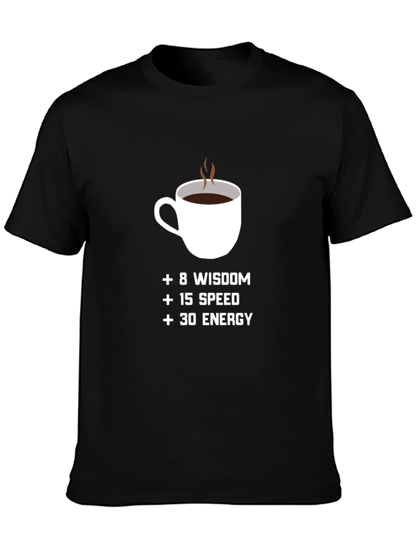 Coffee + Stats Black T-Shirt