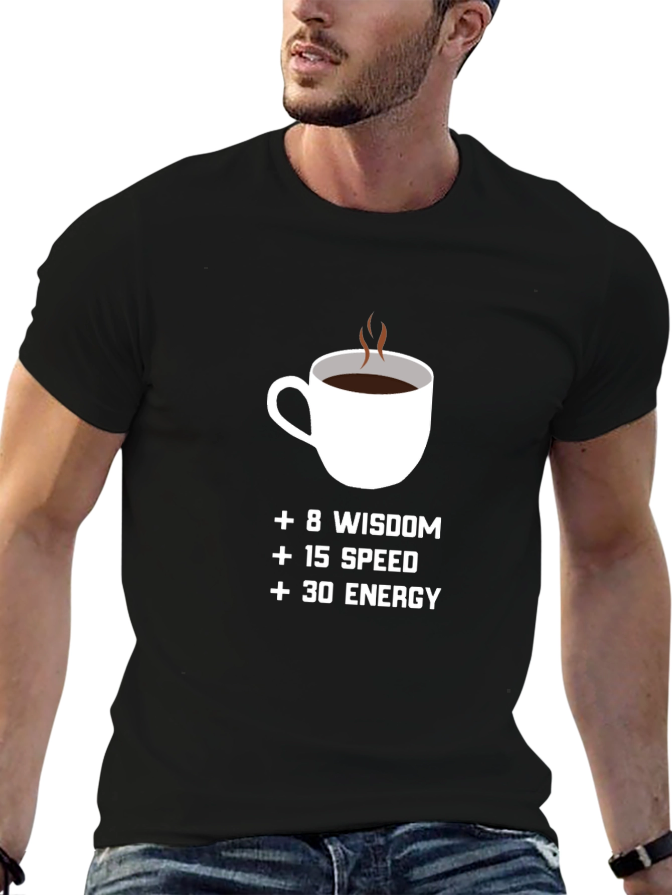 Coffee + Stats Black T-Shirt