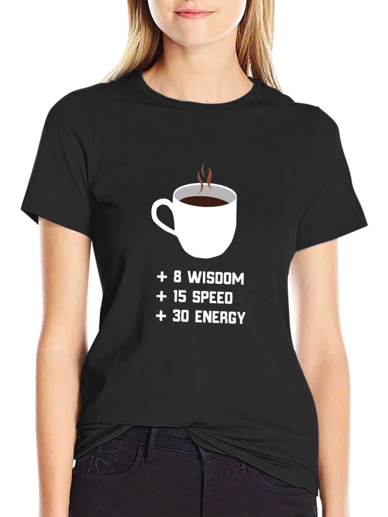 Coffee + Stats Black T-Shirt