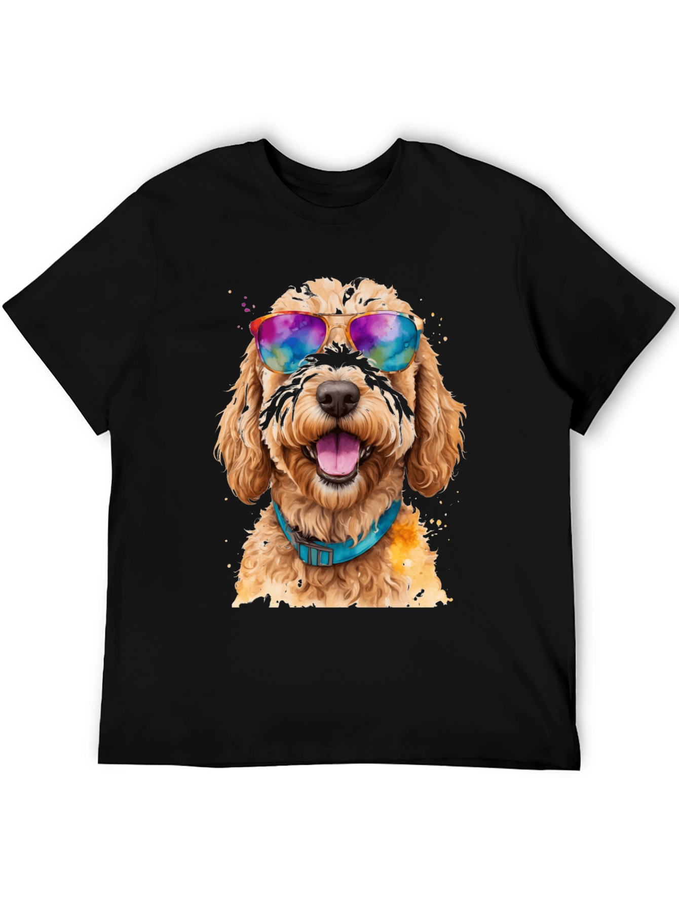Dog with Sunglasses Graphic Tee - Cool Comfort