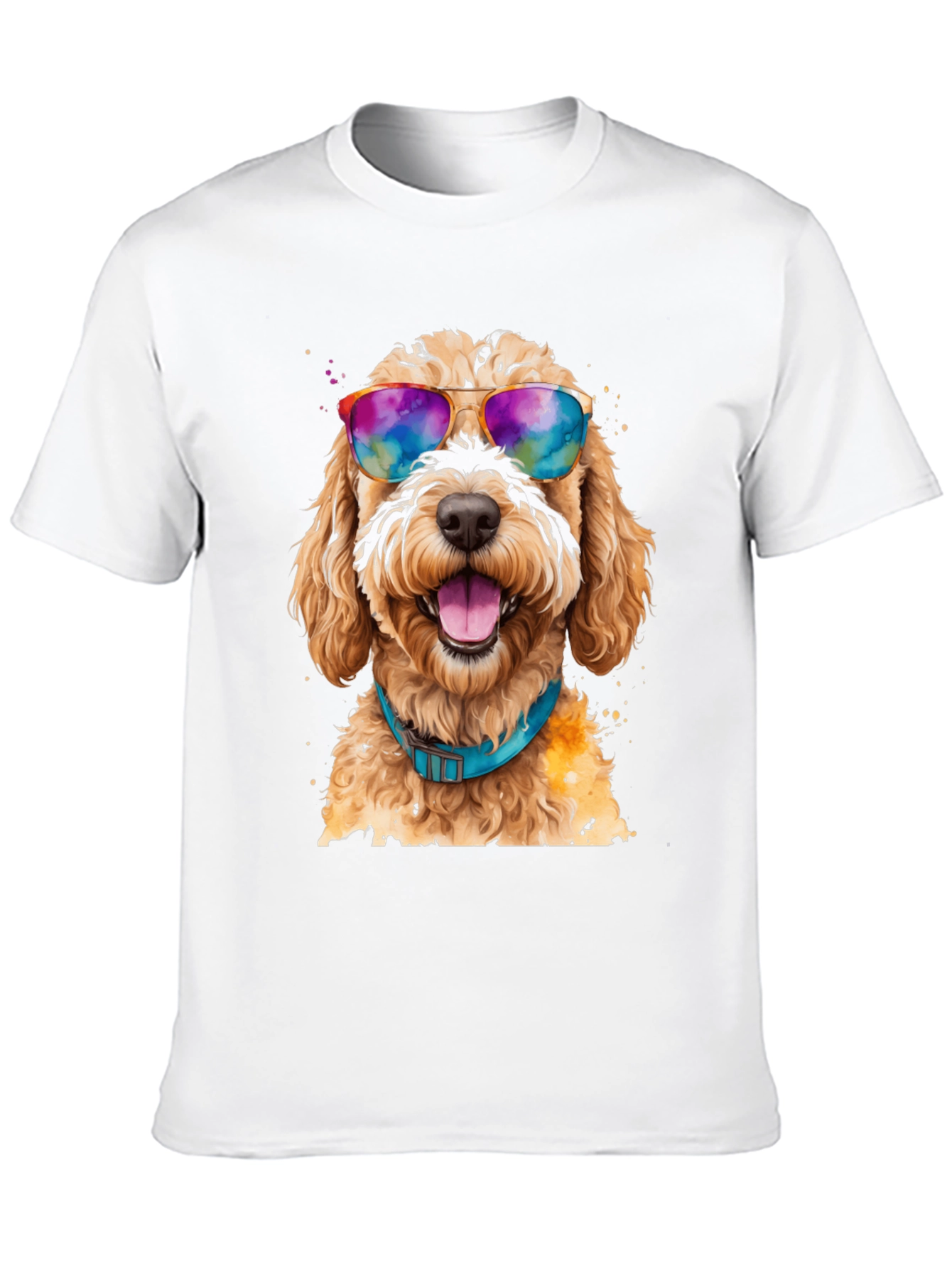 Dog with Sunglasses Graphic Tee - Cool Comfort