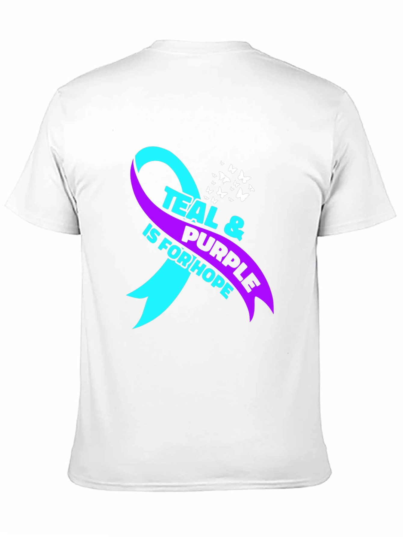 Teal & Purple Ribbon Hope Awareness T-Shirt