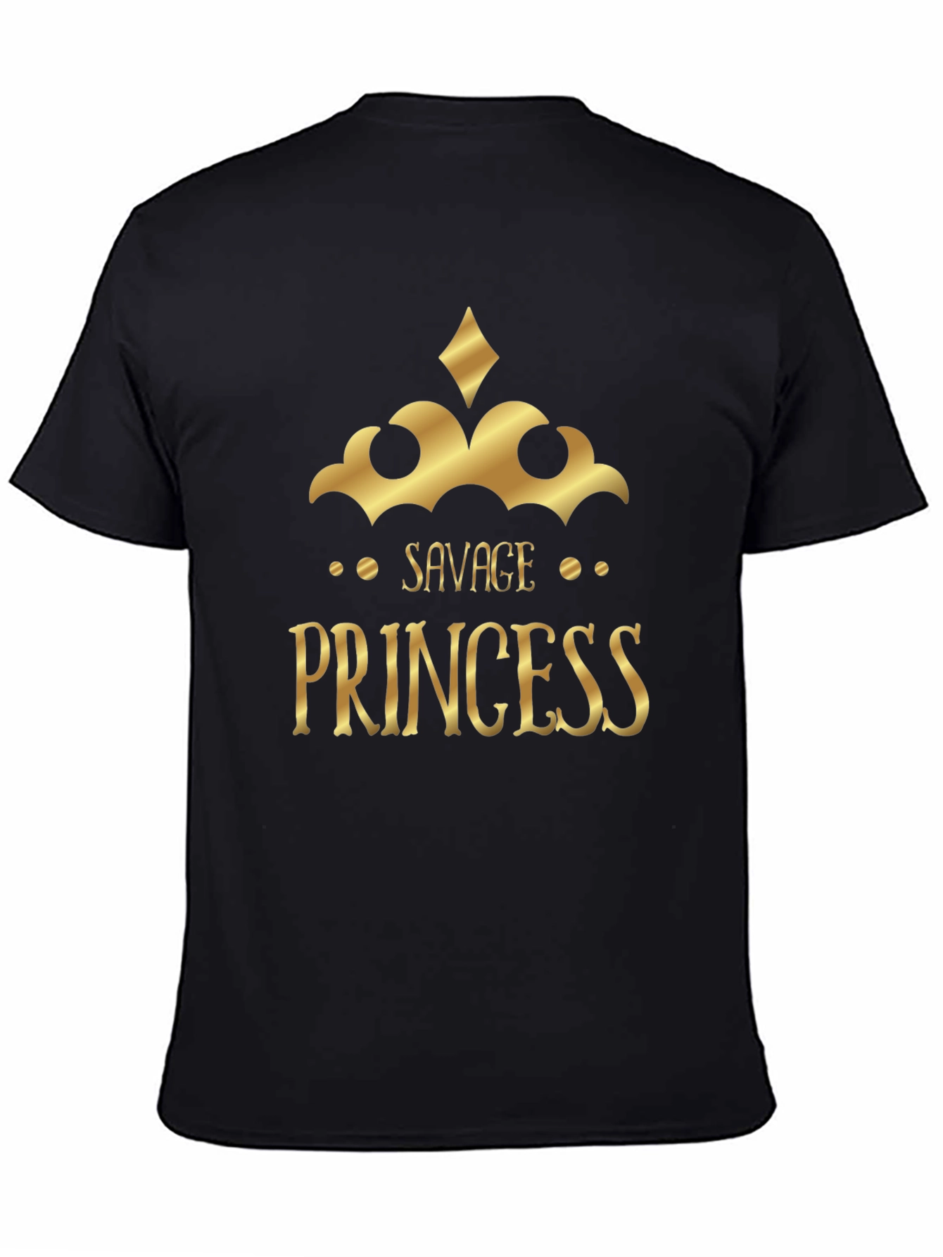 Savage Princess Graphic Tee - Black Cotton T-Shirt