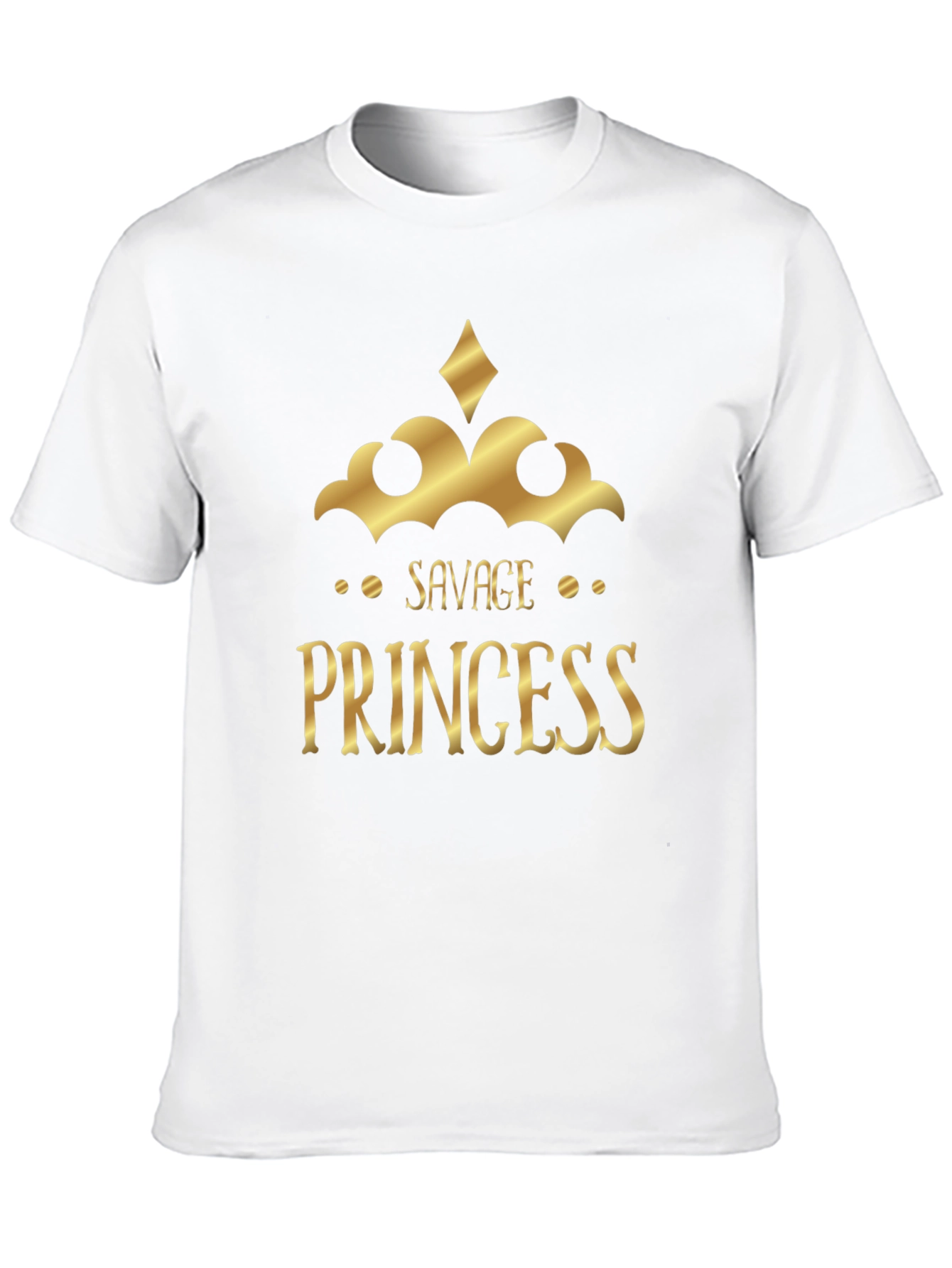 Savage Princess Graphic Tee - Black Cotton T-Shirt