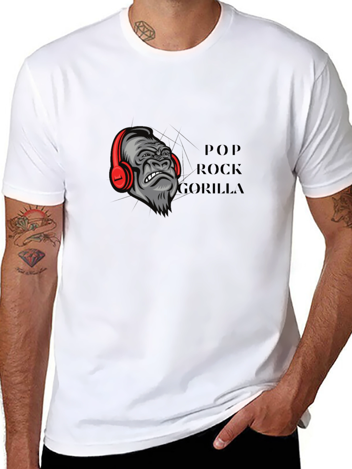 Pop Rock Gorilla Graphic T-Shirt