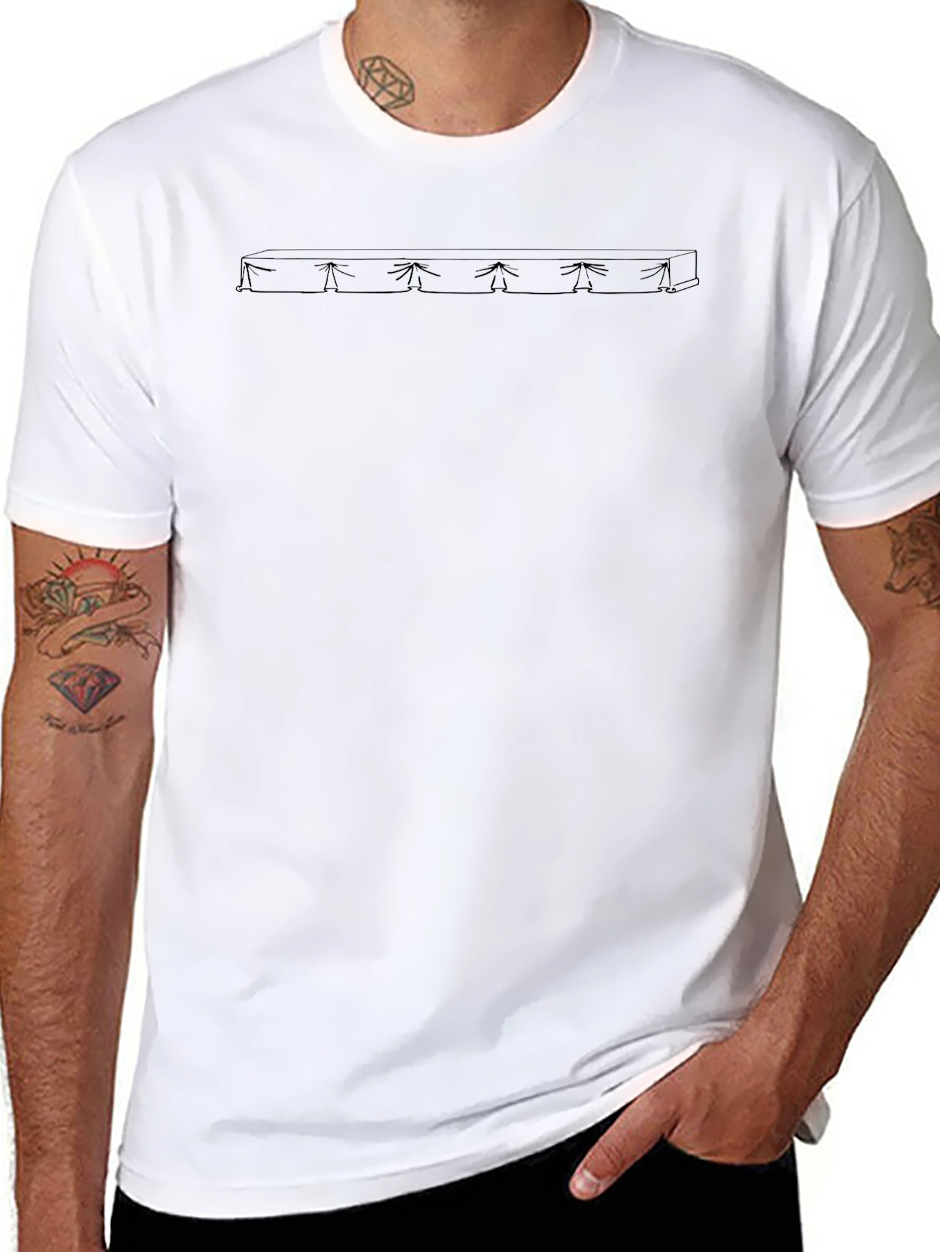 Black Graphic Print Crew Neck T-Shirt