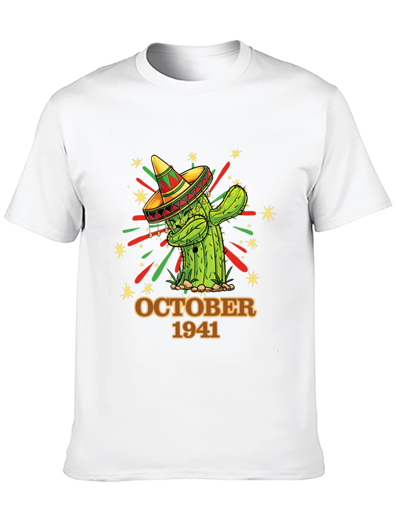 October 1941 Cactus Tee - Birthday Sombrero Shirt