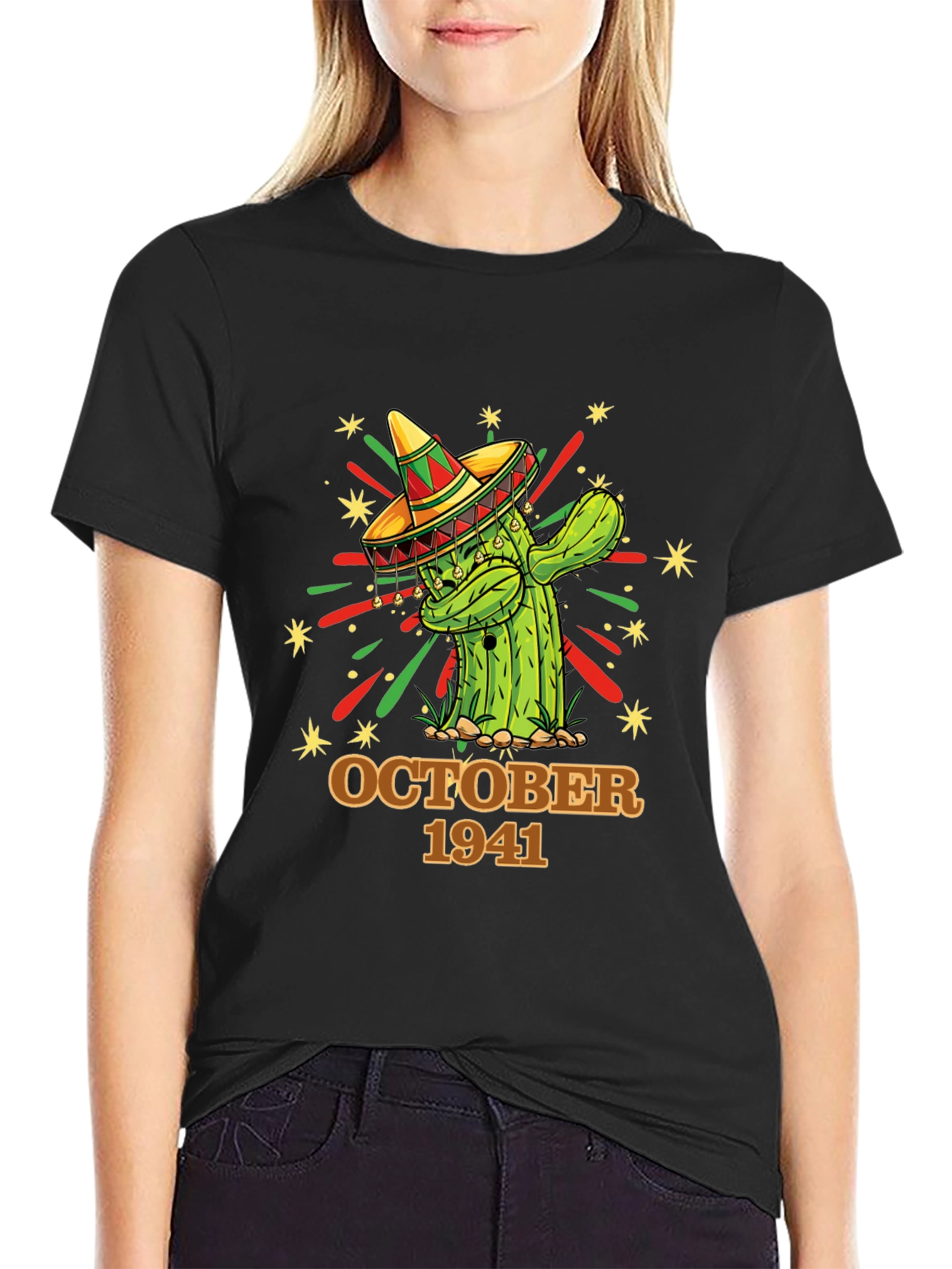 October 1941 Cactus Tee - Birthday Sombrero Shirt