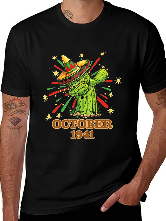 October 1941 Cactus Tee - Birthday Sombrero Shirt