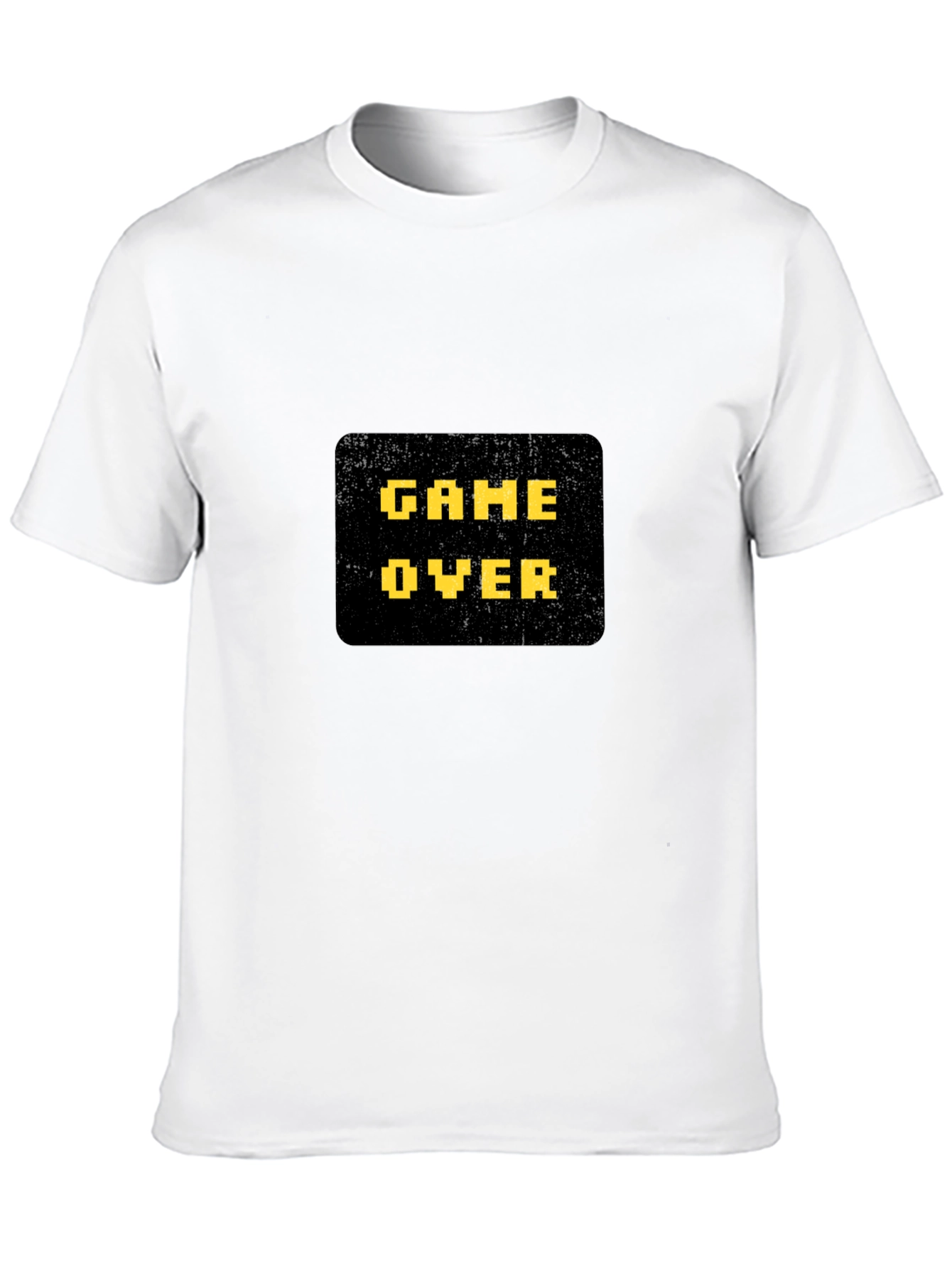Game Over Graphic Print Black T-Shirt