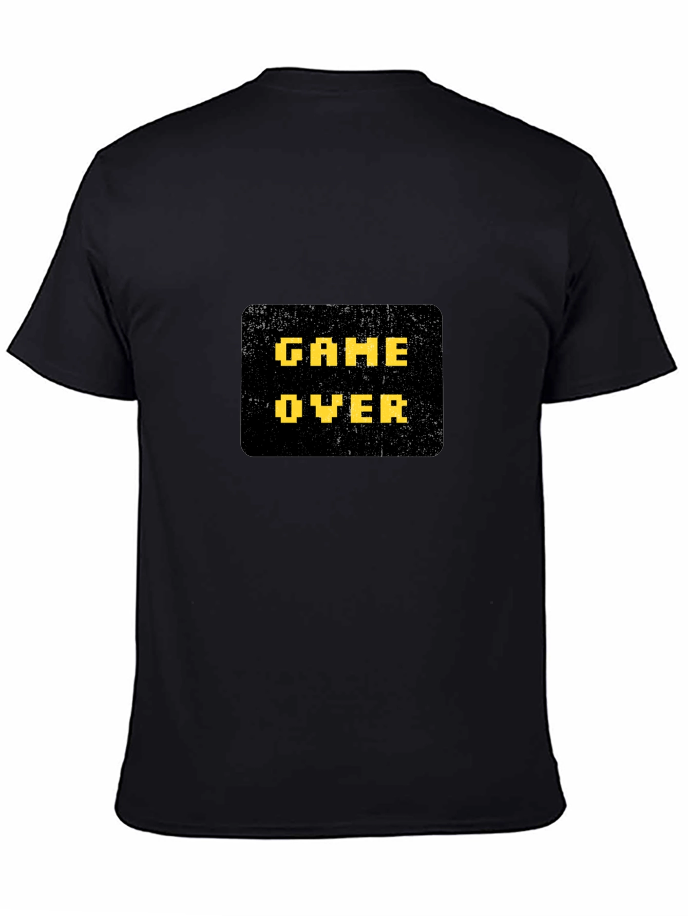 Game Over Graphic Print Black T-Shirt