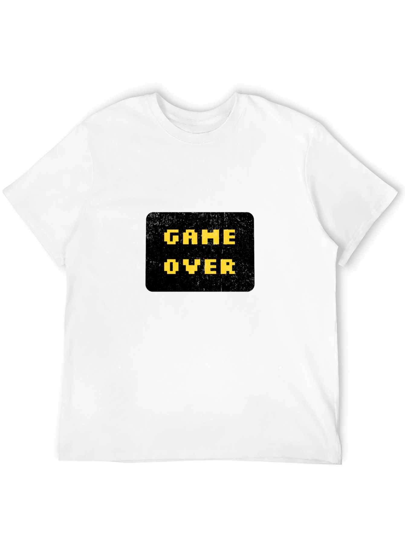 Game Over Graphic Print Black T-Shirt