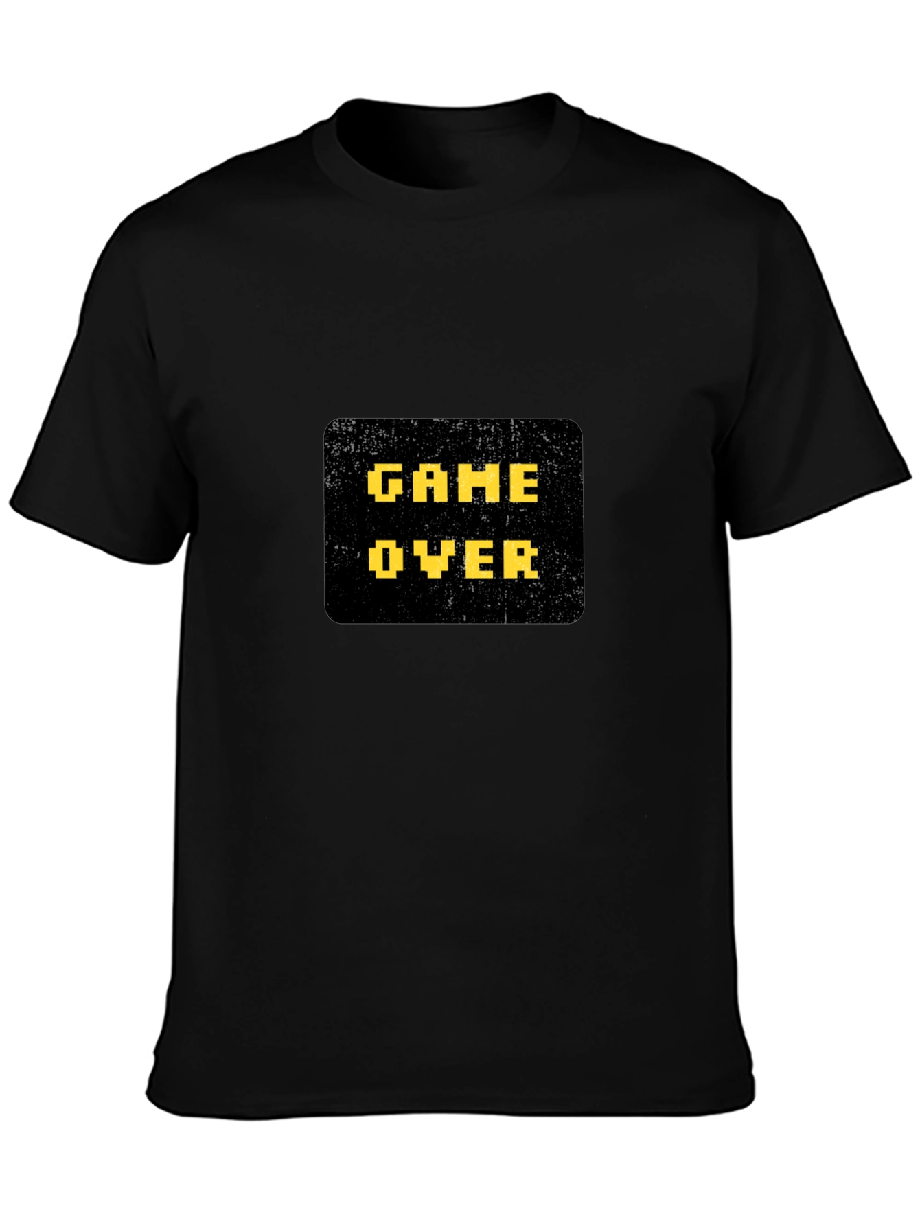 Game Over Graphic Print Black T-Shirt