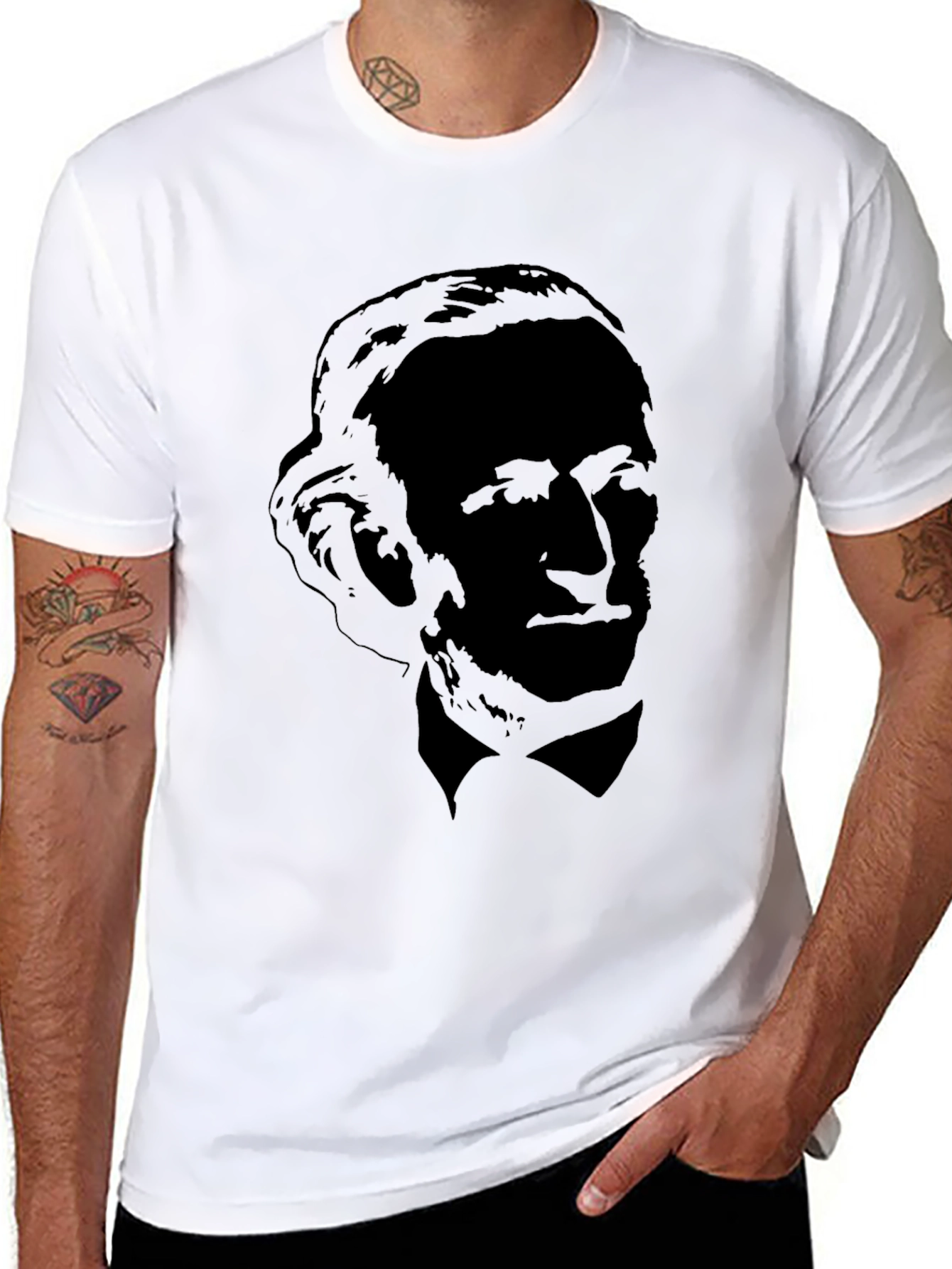 Silhouette Portrait Black T-Shirt