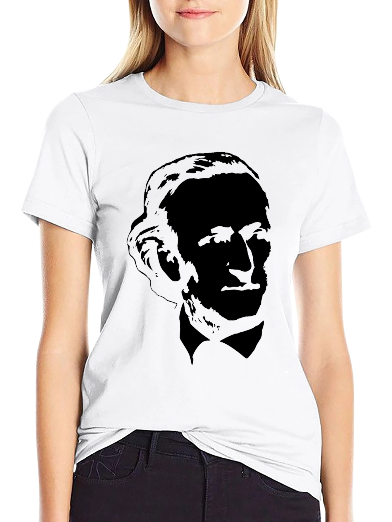 Silhouette Portrait Black T-Shirt