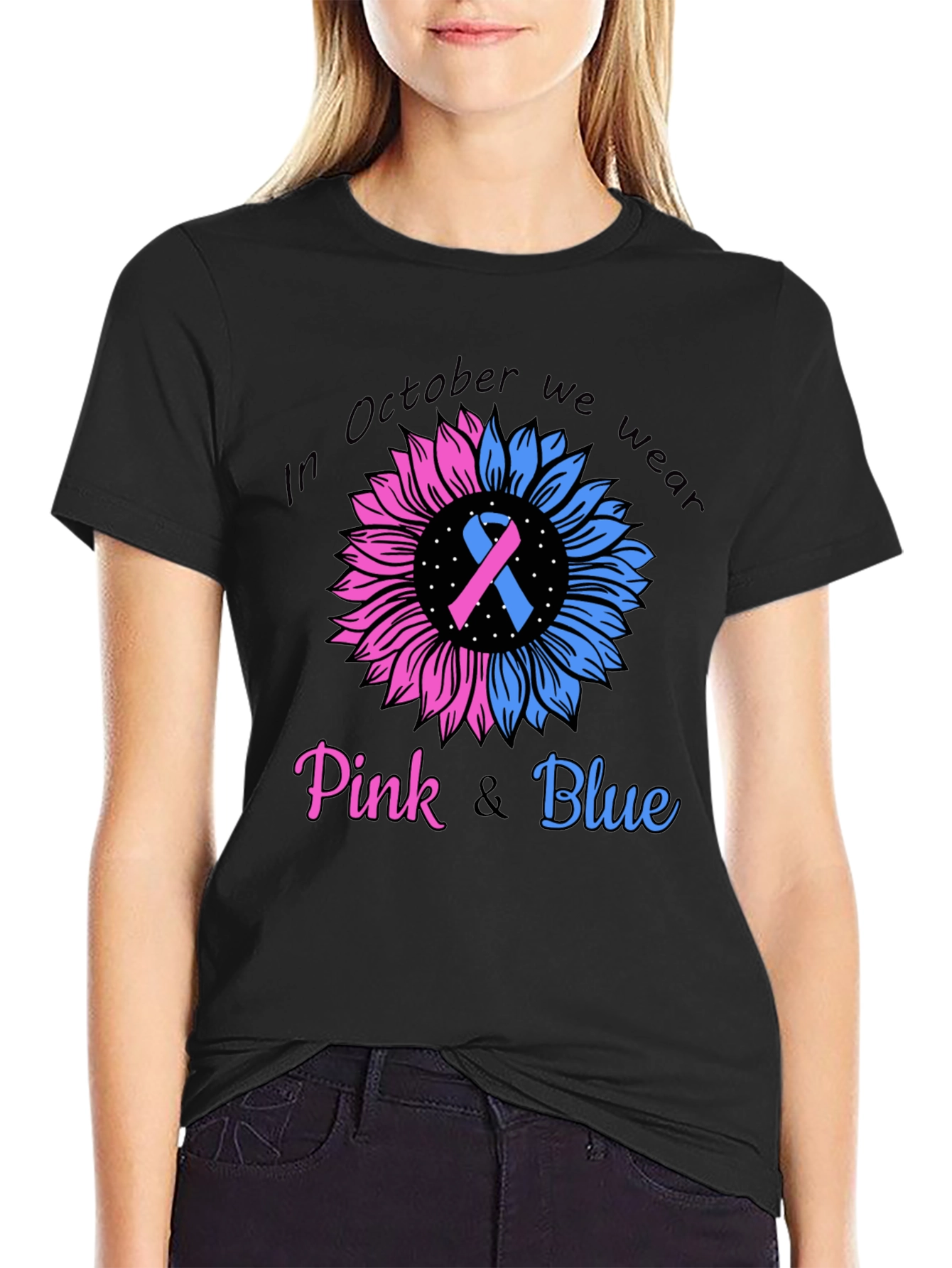 October Pink and Blue Awareness T-Shirt