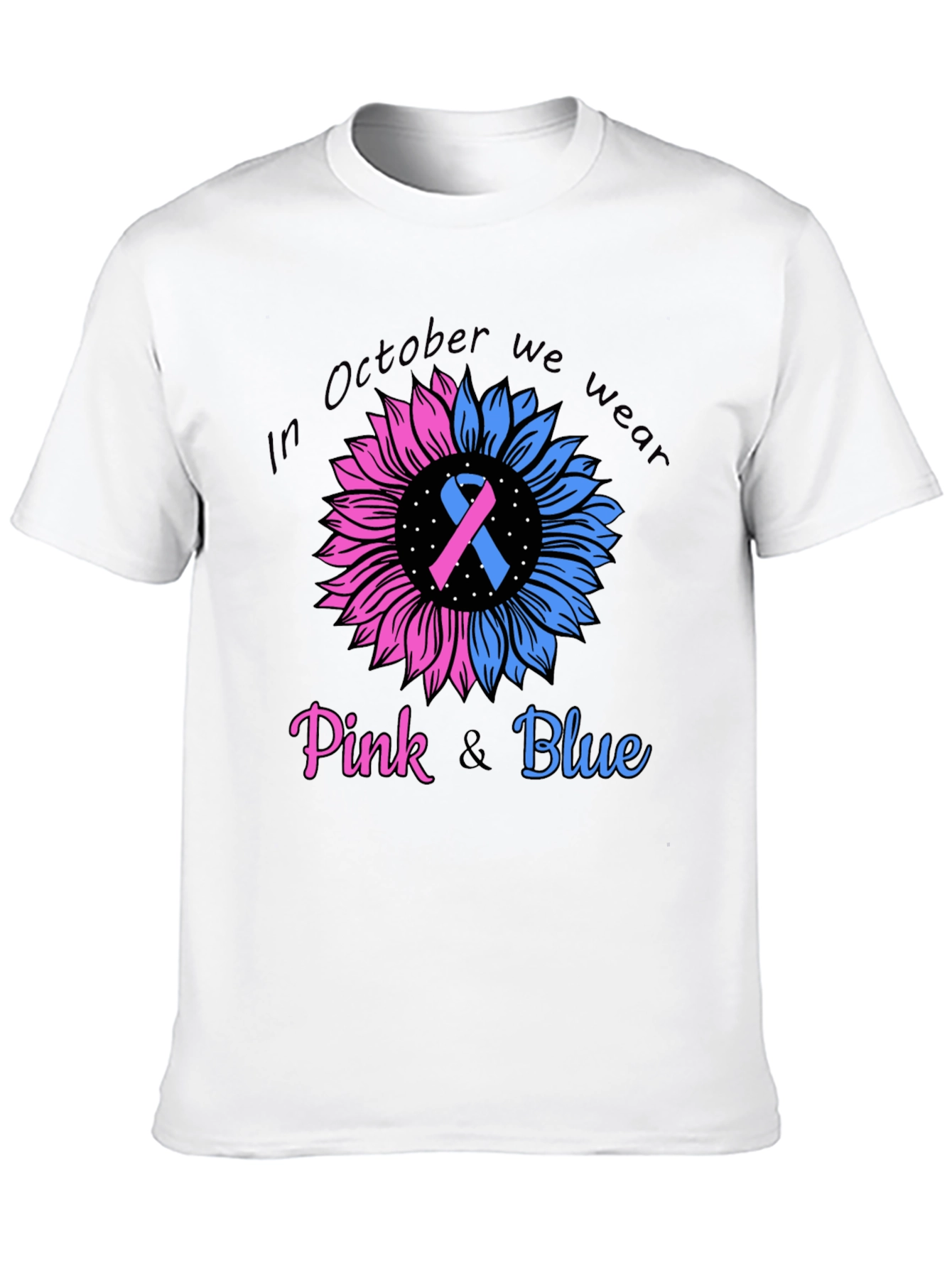 October Pink and Blue Awareness T-Shirt