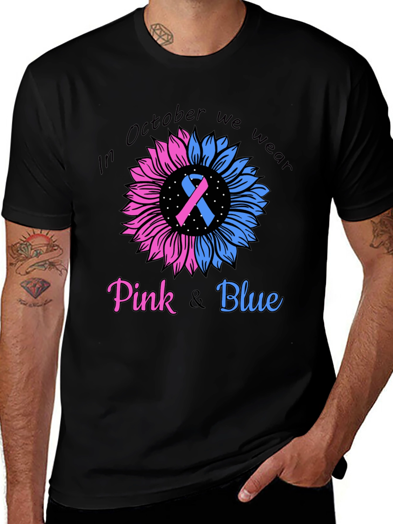 October Pink and Blue Awareness T-Shirt