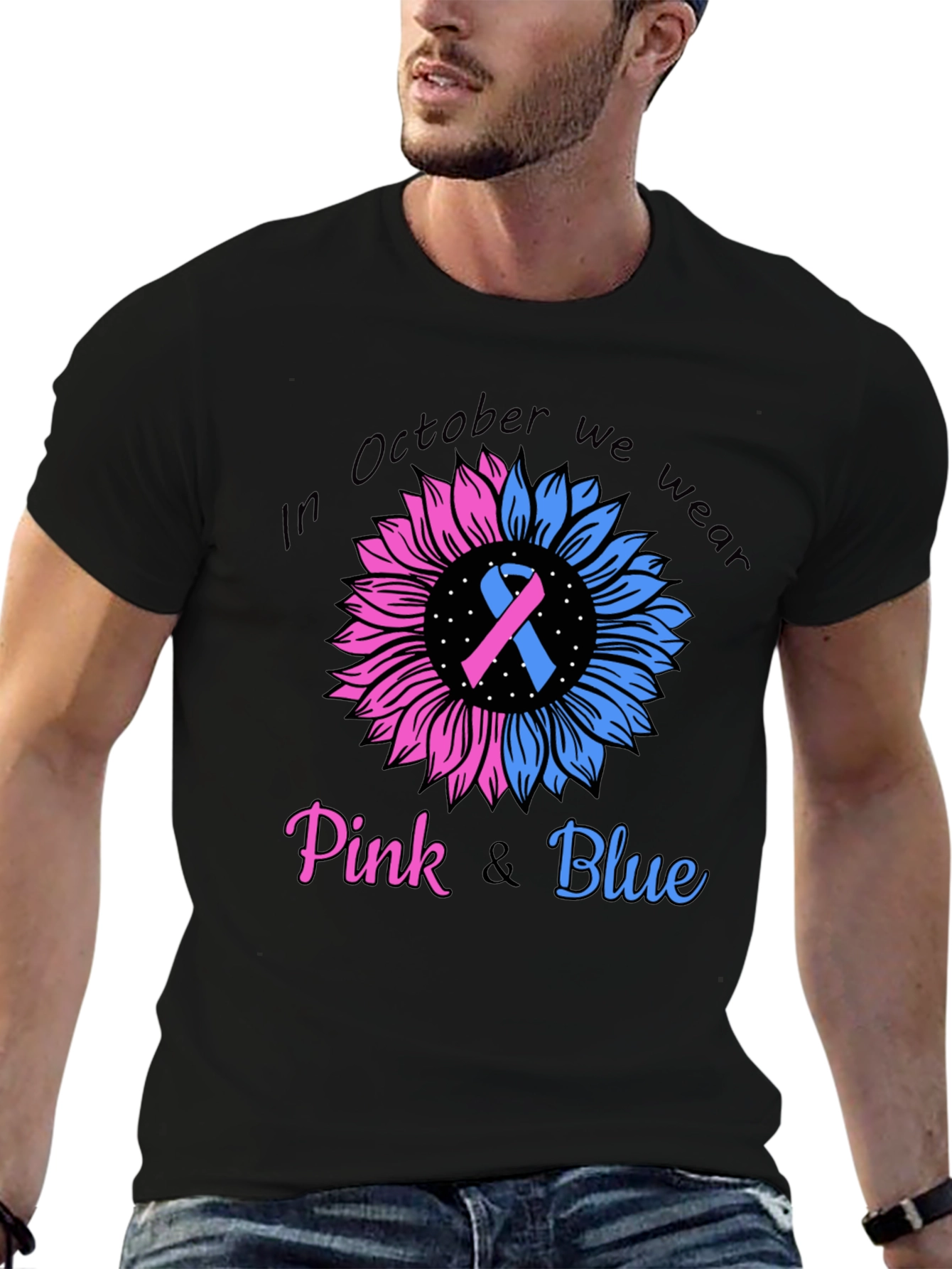 October Pink and Blue Awareness T-Shirt