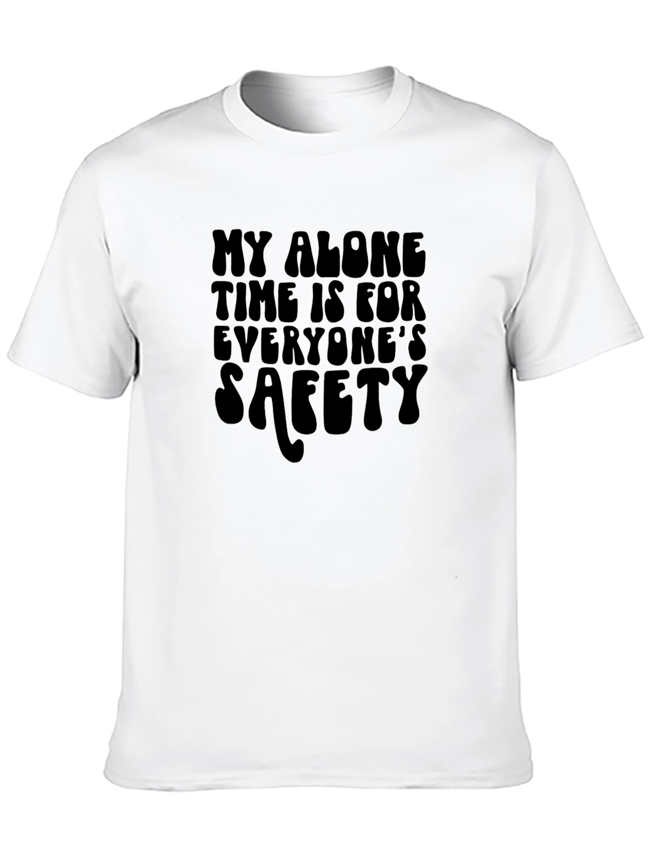 Alone Time Safety Graphic Tee - Black