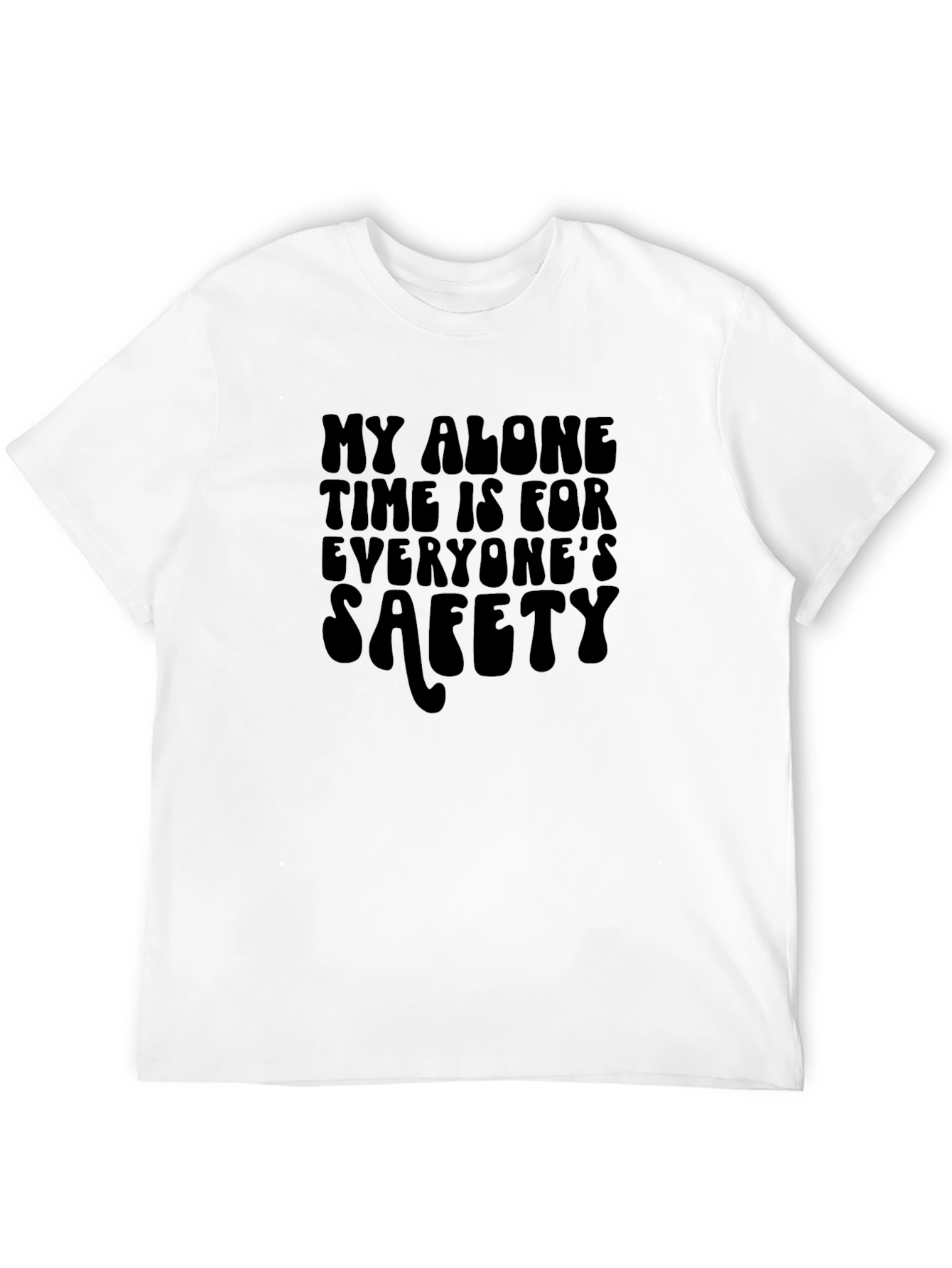 Alone Time Safety Graphic Tee - Black