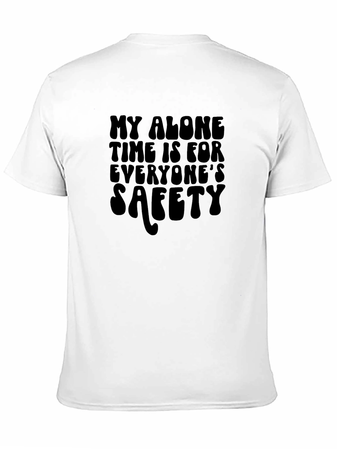 Alone Time Safety Graphic Tee - Black