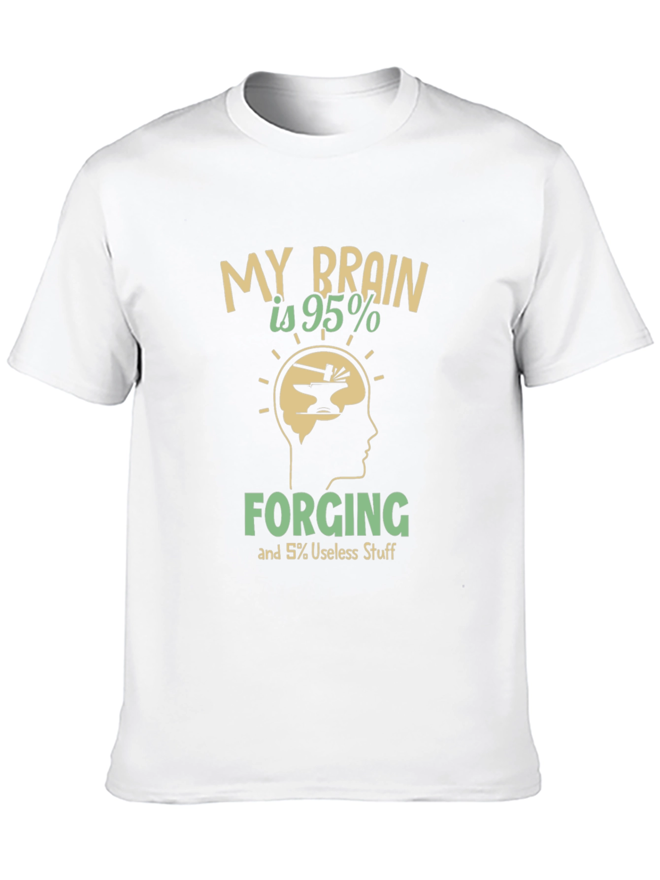 Forging Brain T-Shirt - Blacksmith Humor Tee