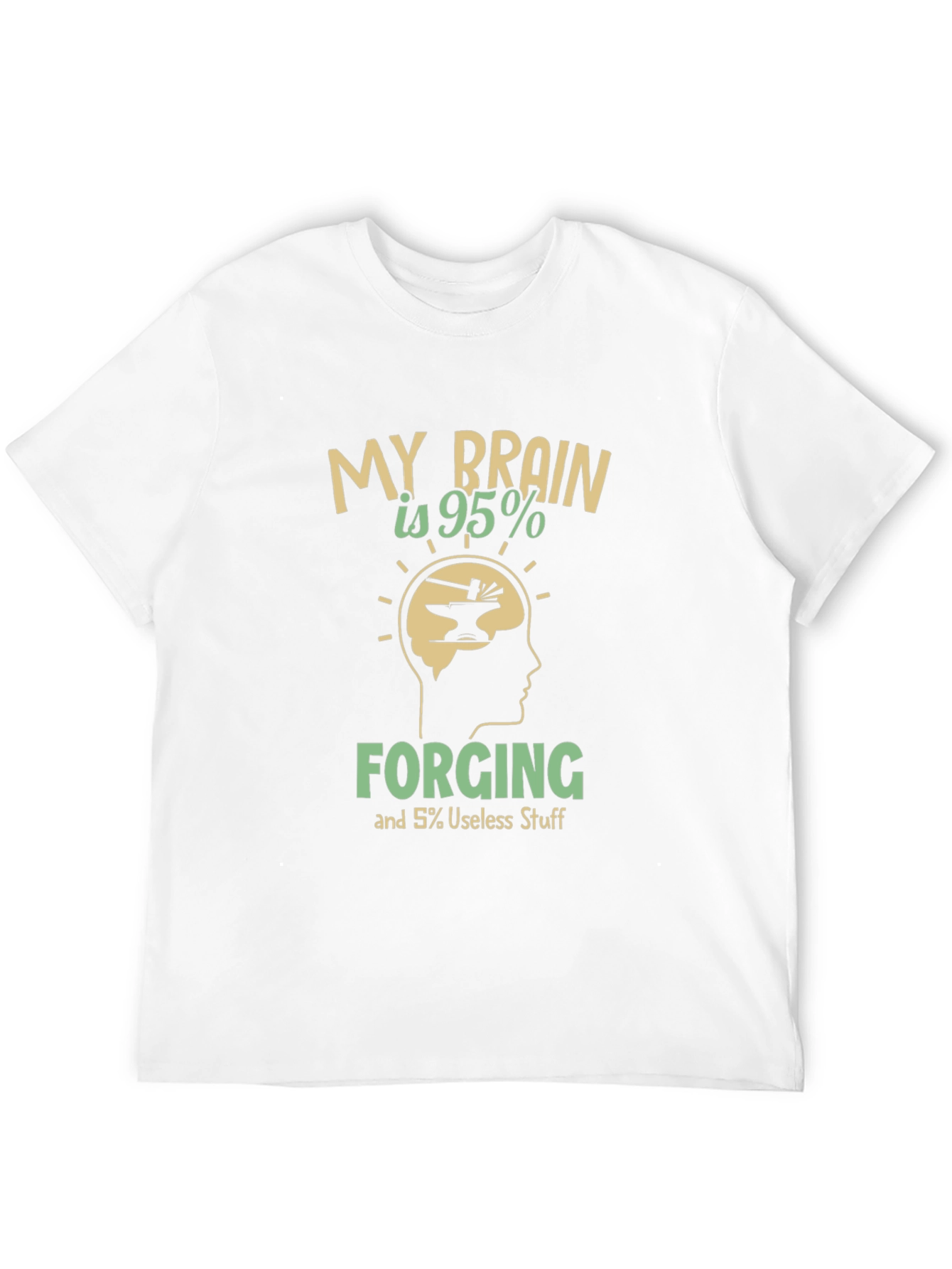 Forging Brain T-Shirt - Blacksmith Humor Tee