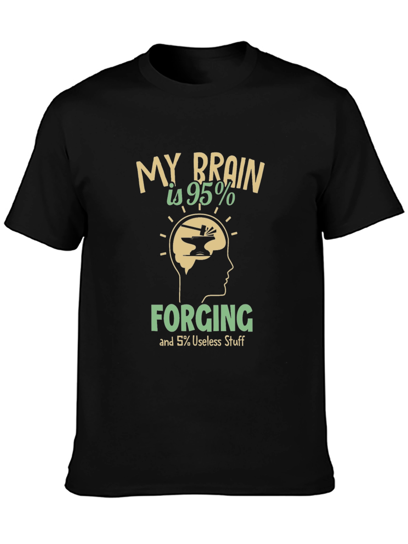 Forging Brain T-Shirt - Blacksmith Humor Tee