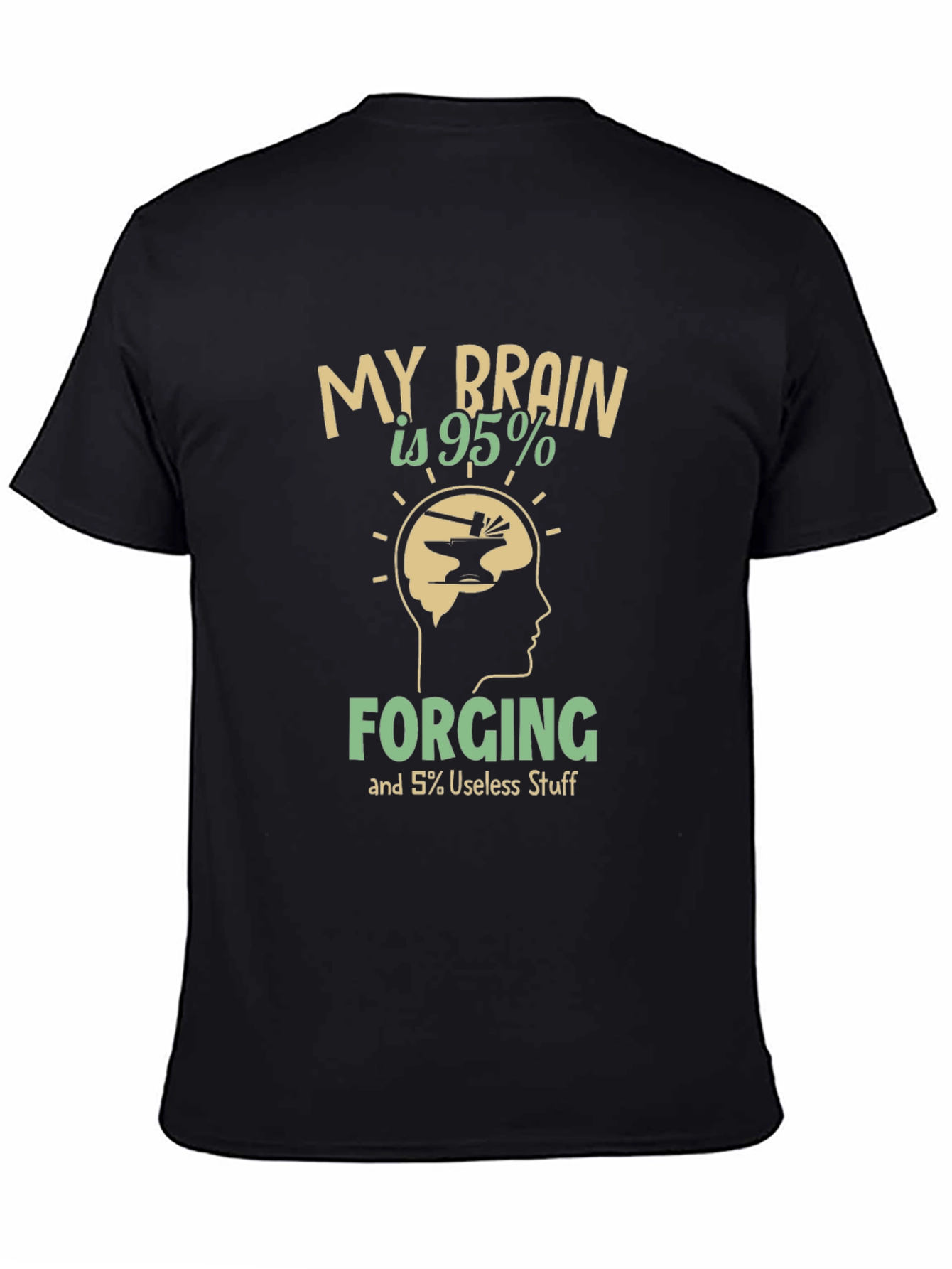 Forging Brain T-Shirt - Blacksmith Humor Tee