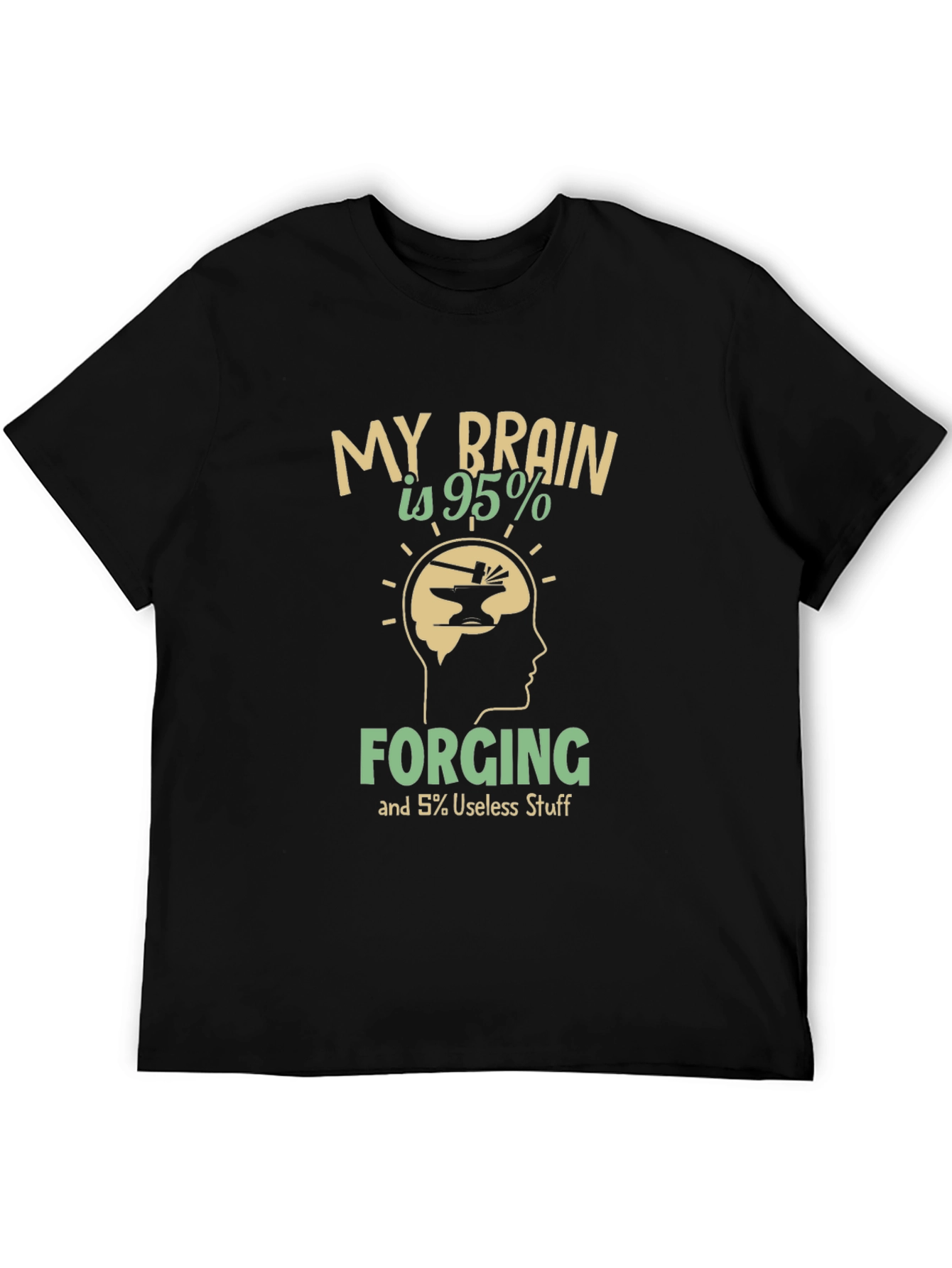 Forging Brain T-Shirt - Blacksmith Humor Tee
