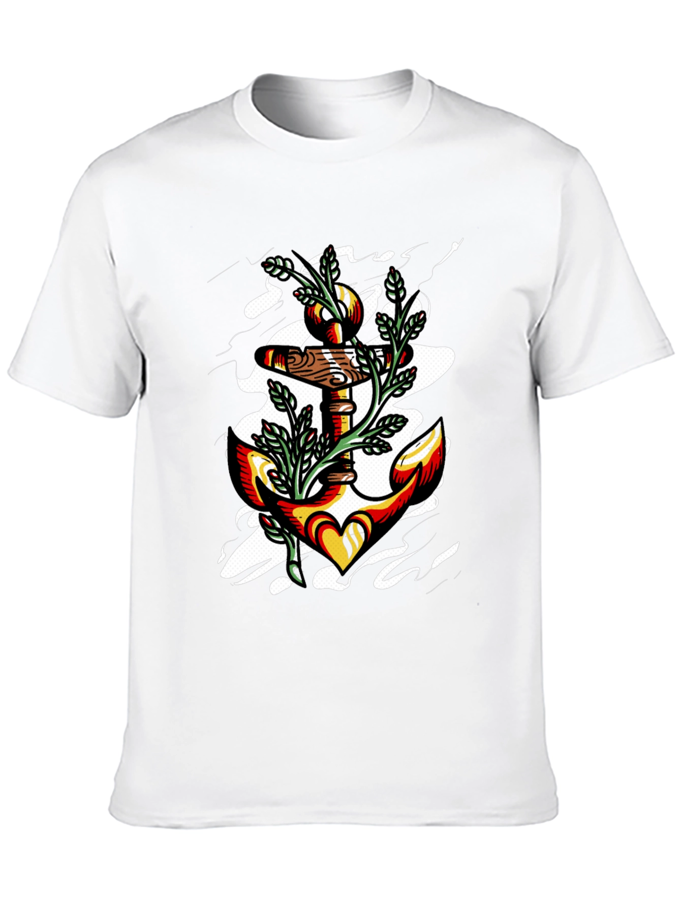 Anchor Heart Graphic Black T-Shirt