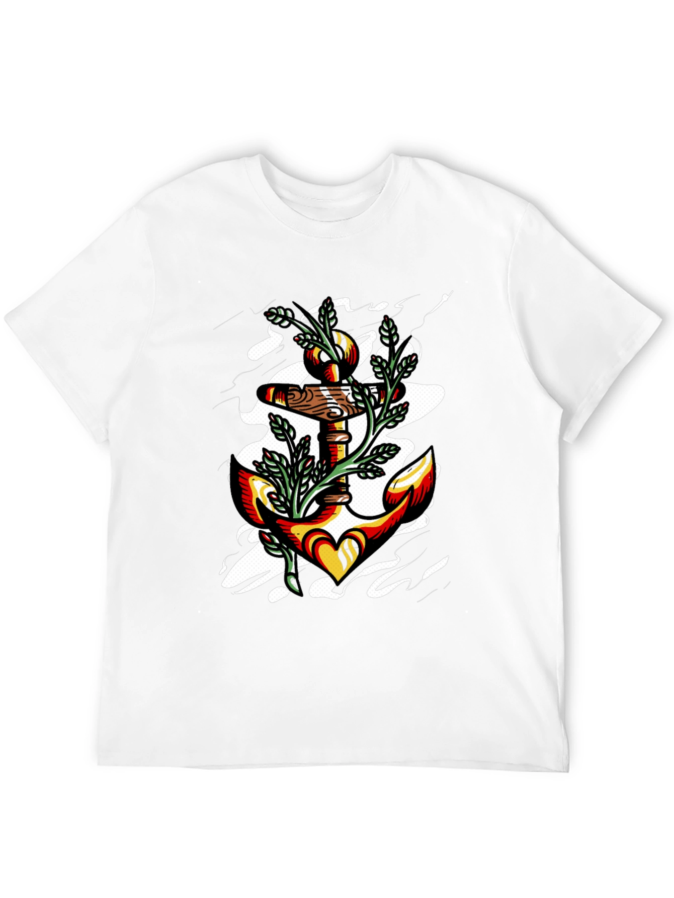 Anchor Heart Graphic Black T-Shirt