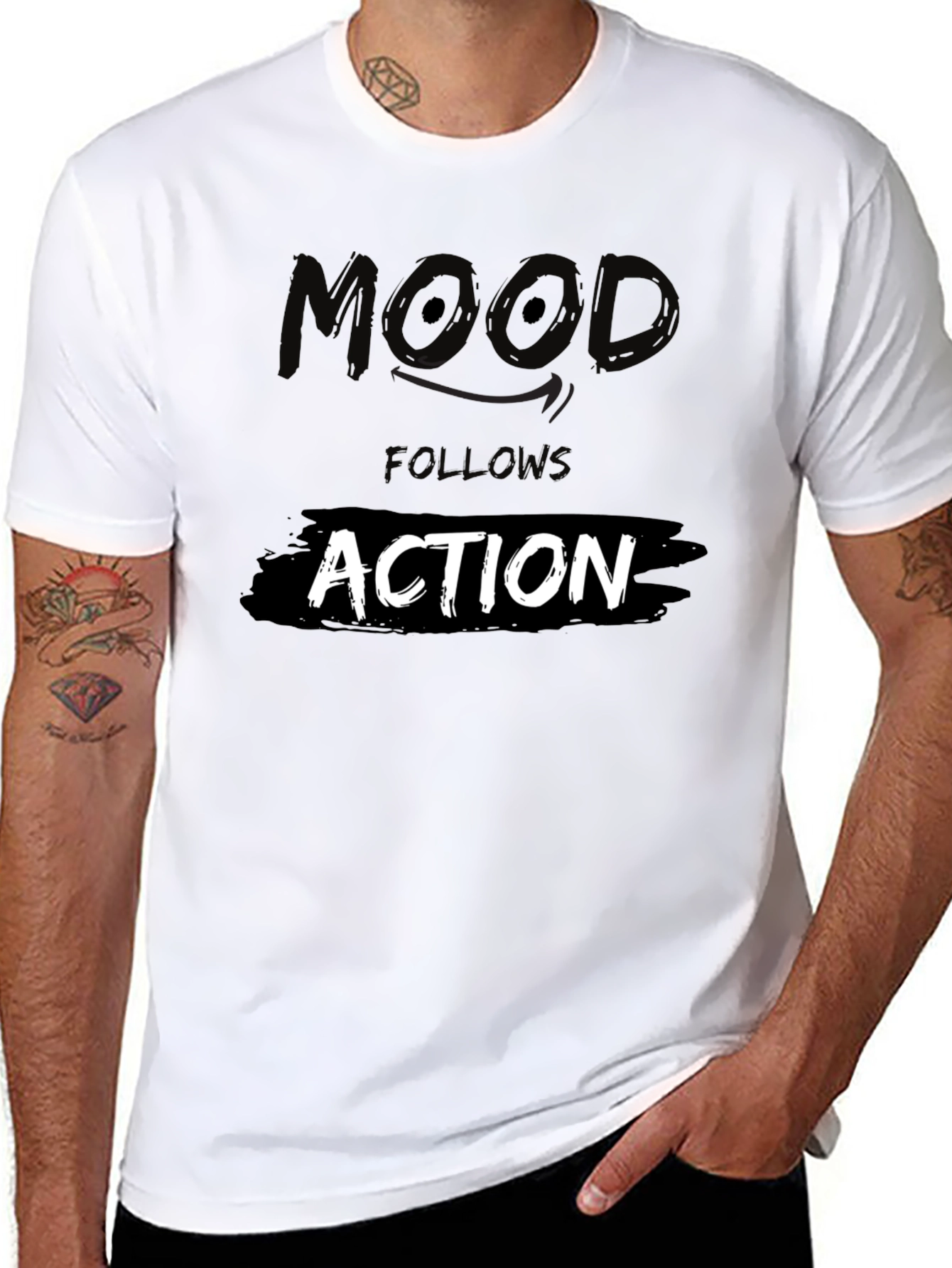 Mood Follows Action Graphic T-Shirt