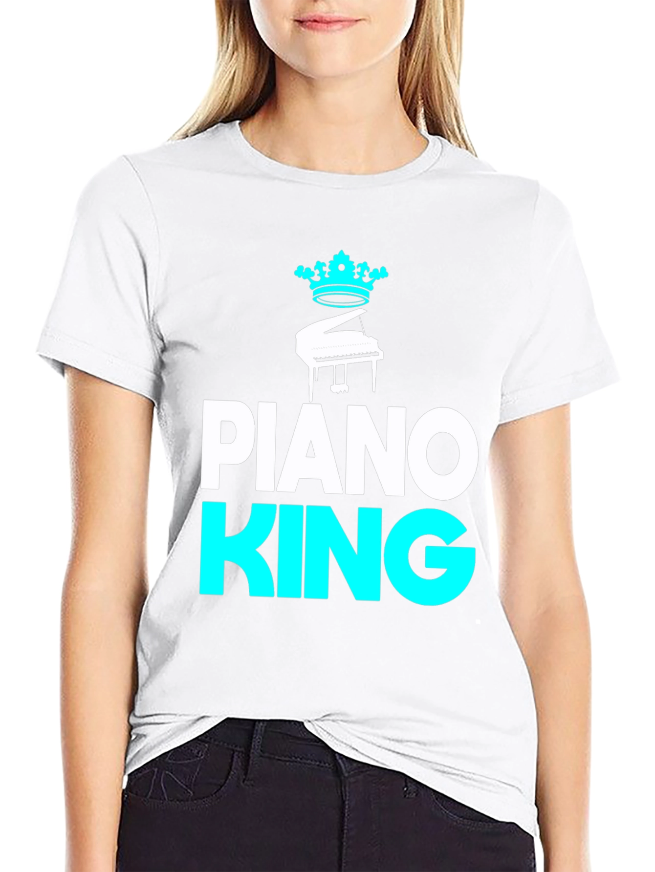Piano King Graphic Tee - Musical Mens T-Shirt