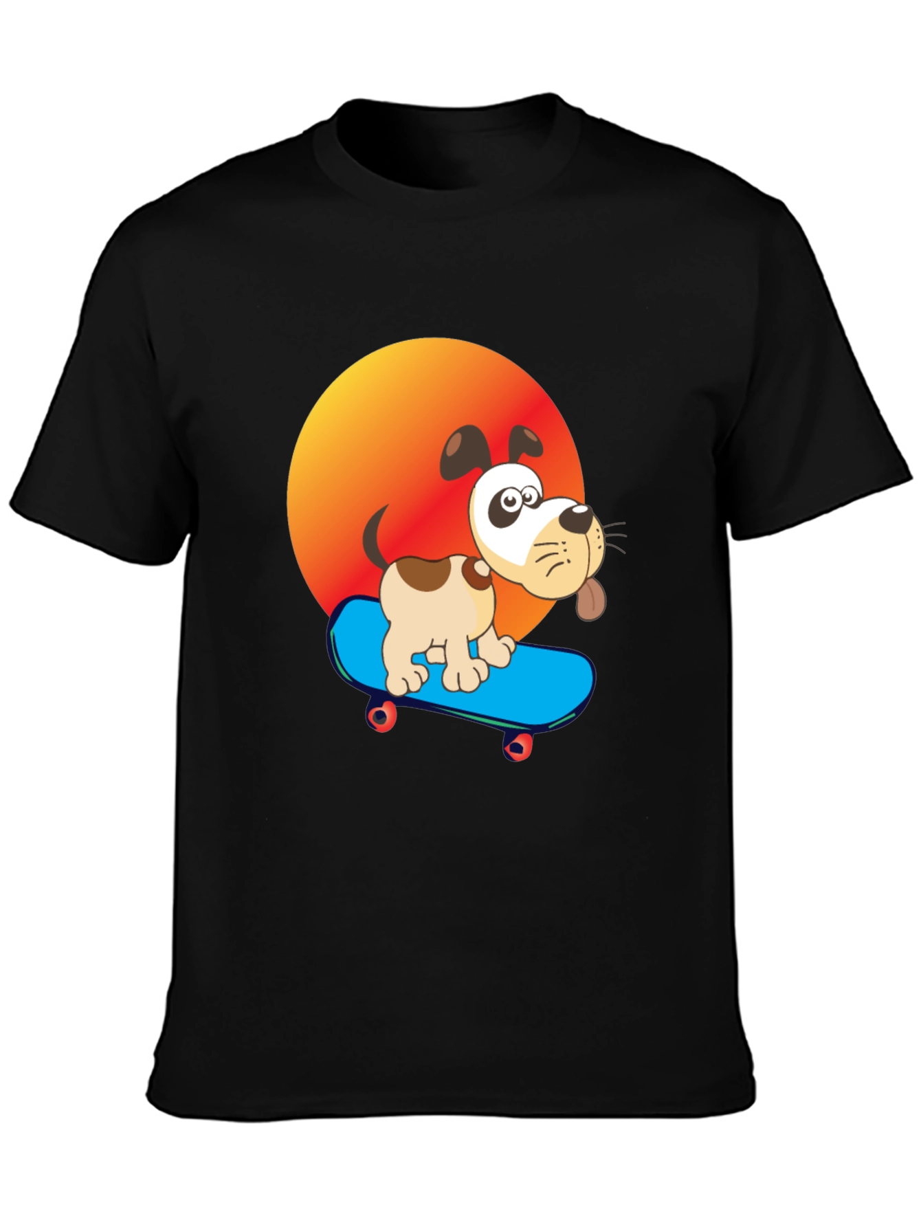 Dog on Skateboard Graphic Tee - Cool & Fun