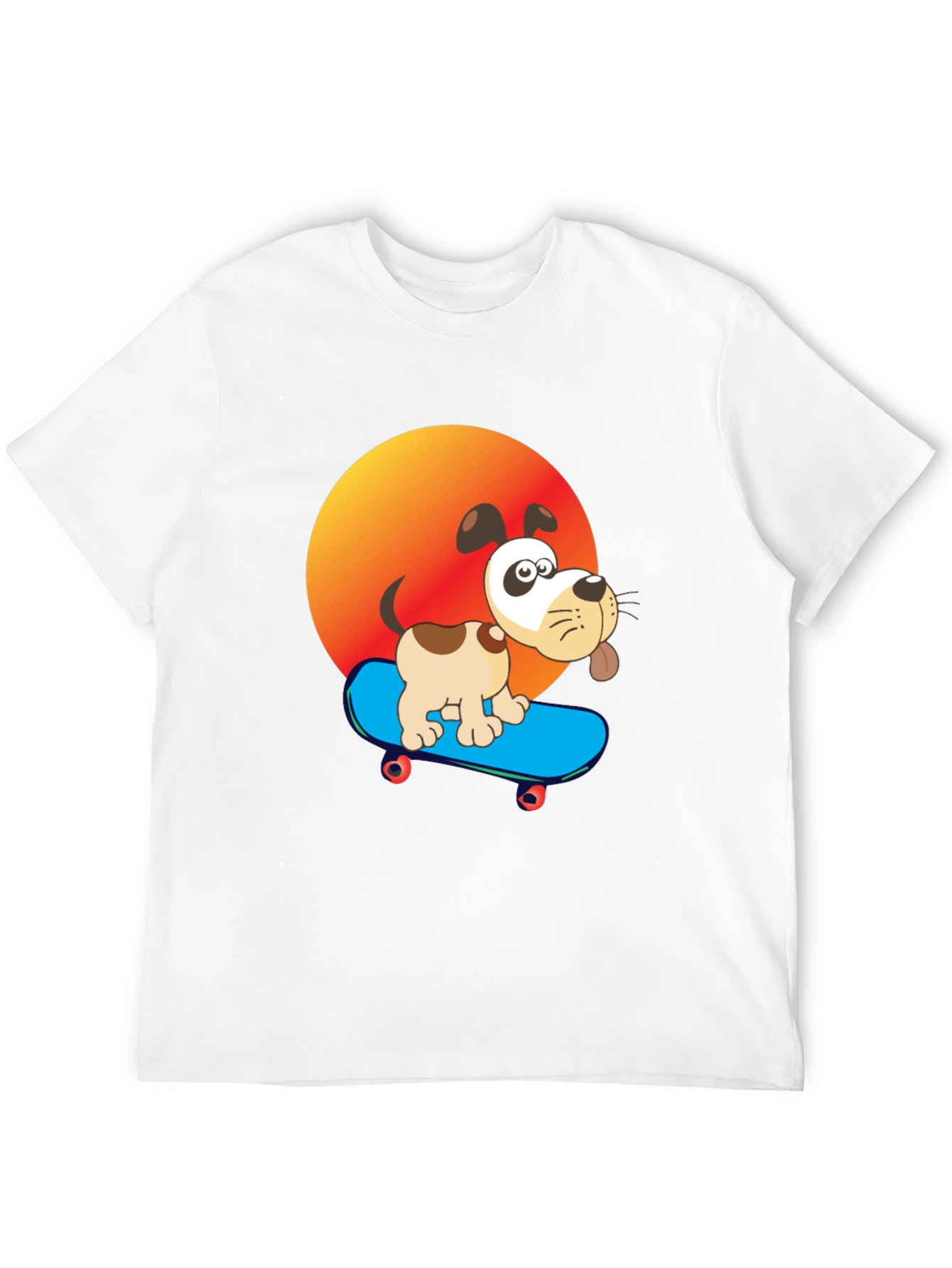 Dog on Skateboard Graphic Tee - Cool & Fun