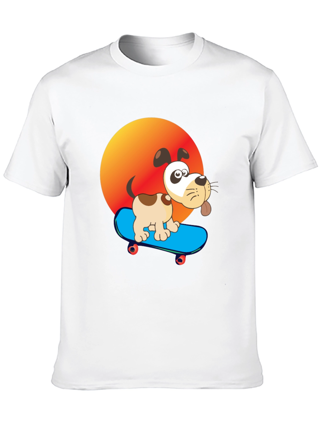 Dog on Skateboard Graphic Tee - Cool & Fun
