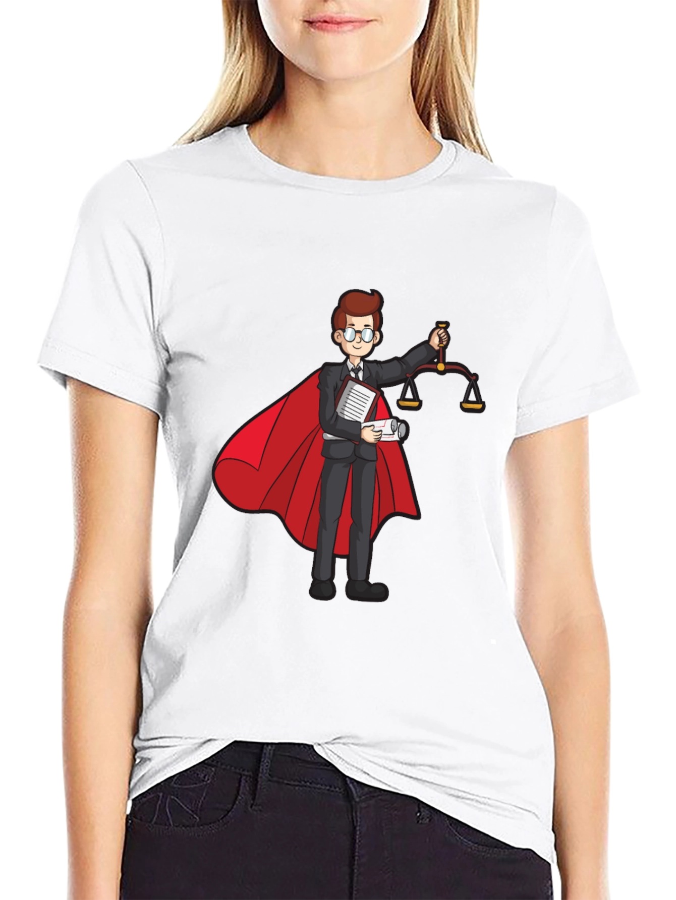 Superhero Lawyer T-Shirt - Scales of Justice